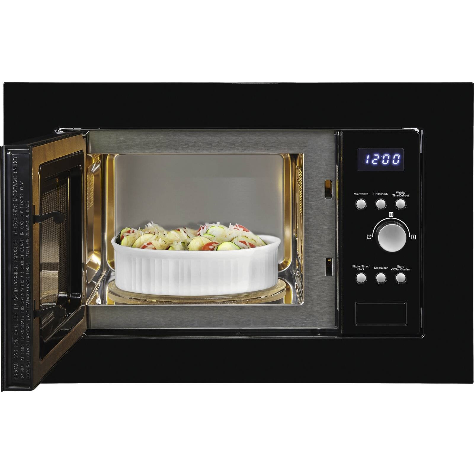 Exquisit EMW1770-G-D-030 Einbau-Mikrowelle mit Grill 17l schwarz