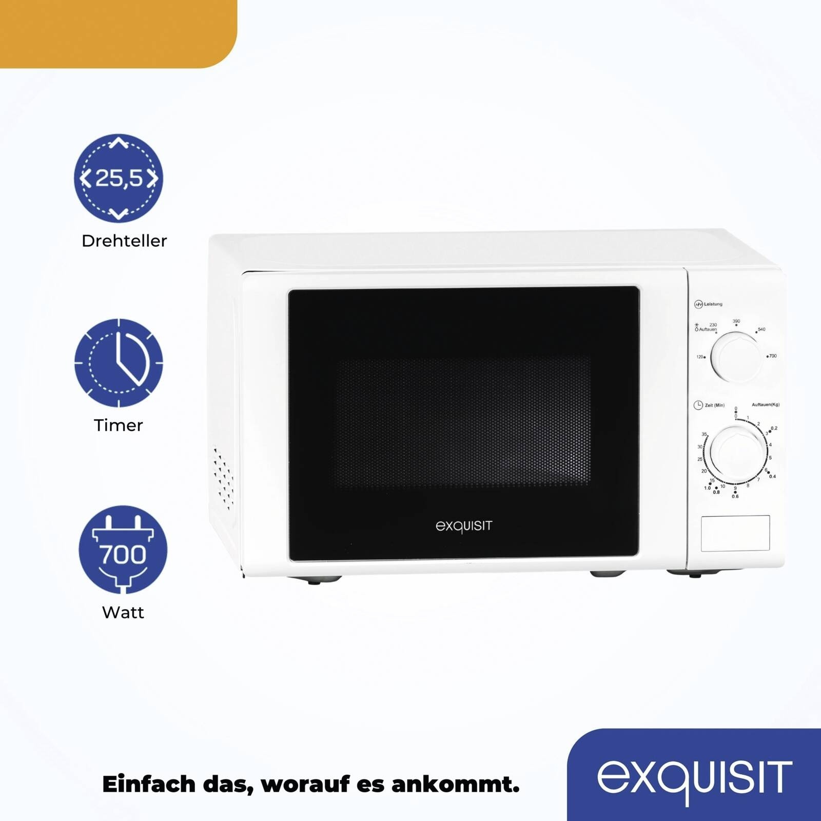 Exquisit MW 900-030 Mikrowelle 20l weiß