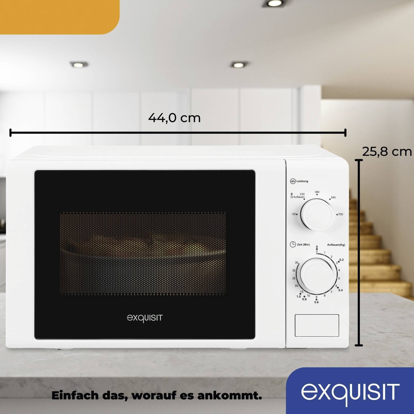 Exquisit MW 900-030 Mikrowelle 20l weiß