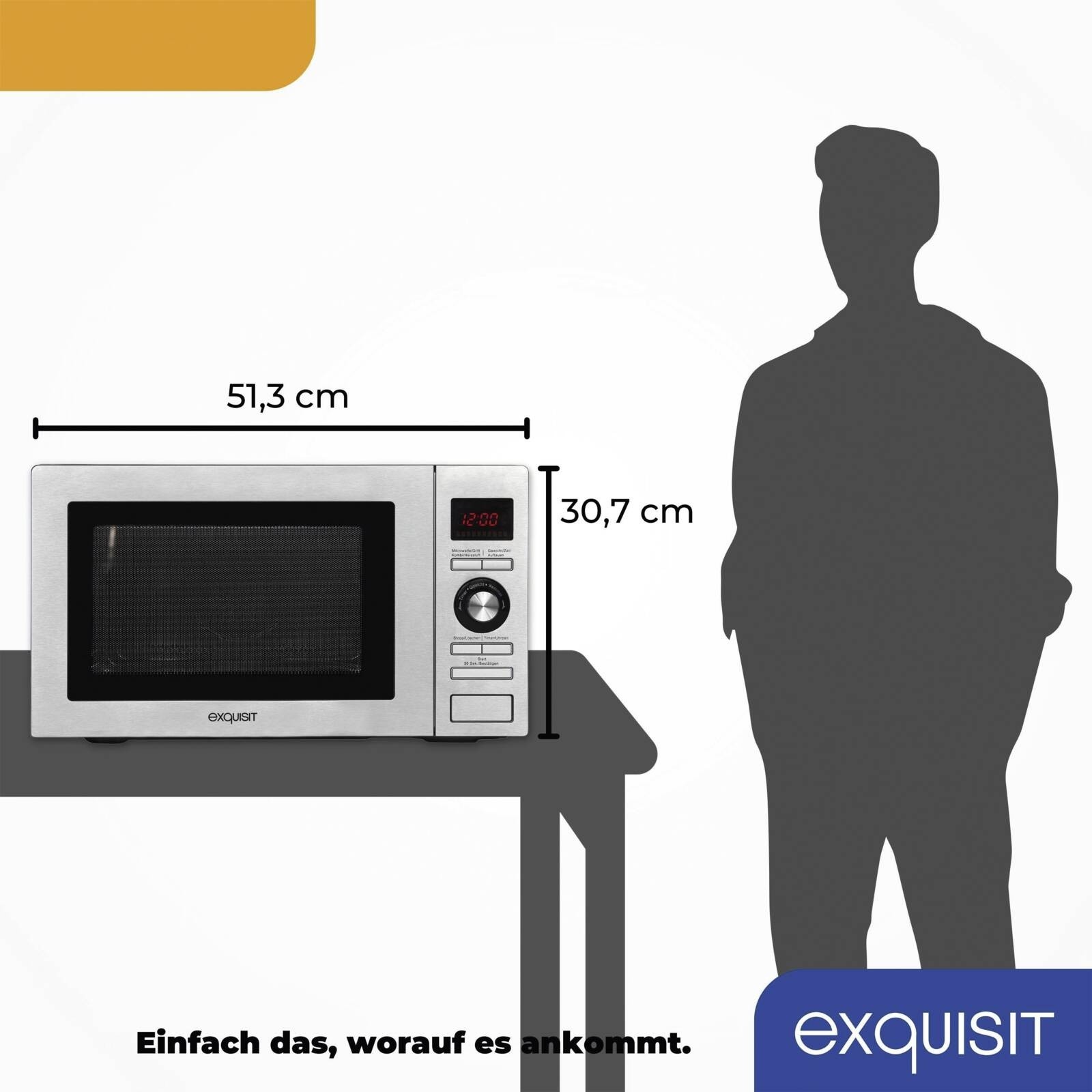 Exquisit MW 9025H-3 Mikrowelle mit Heißluft