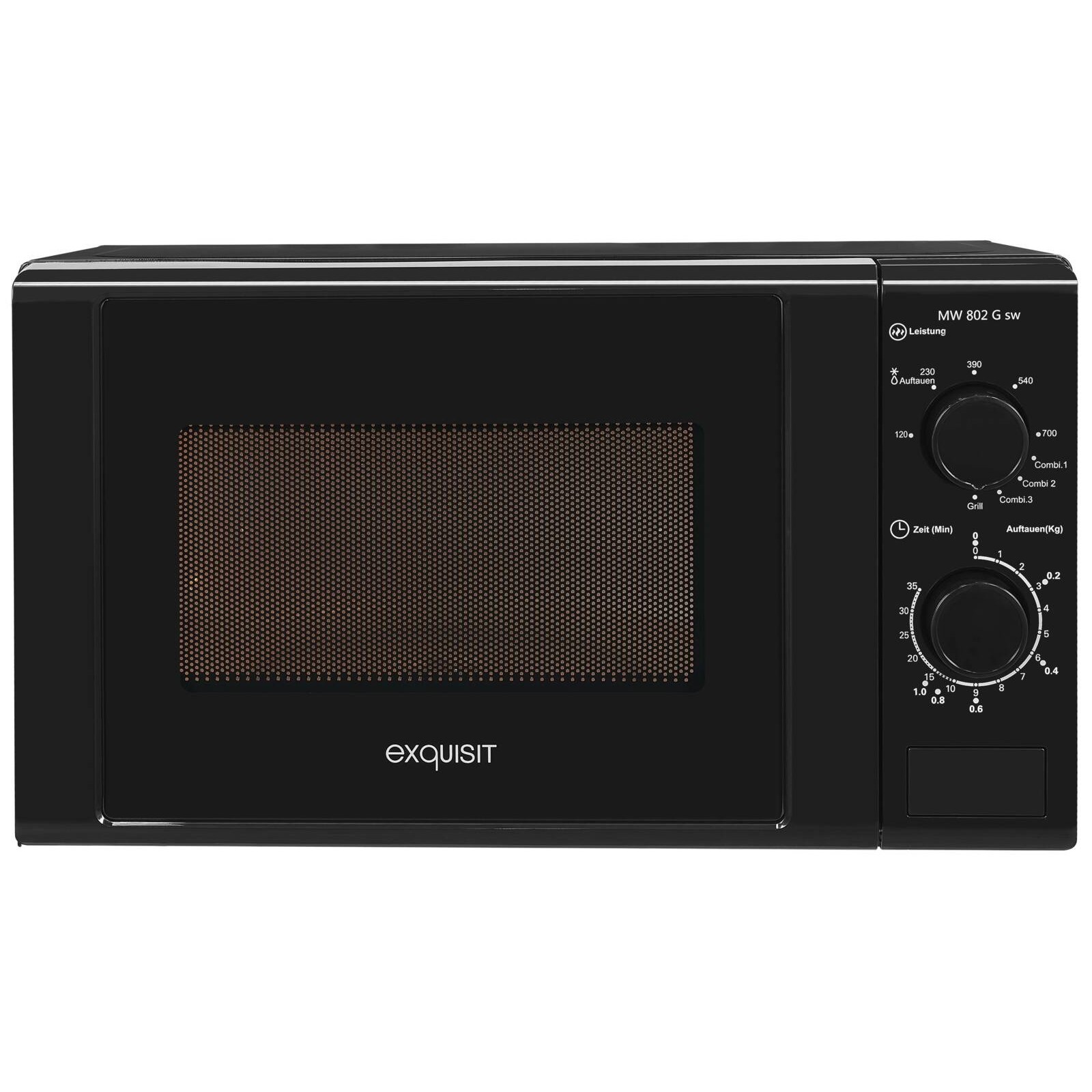 Exquisit MW900-030G Mikrowelle mit Grill 20l schwarz