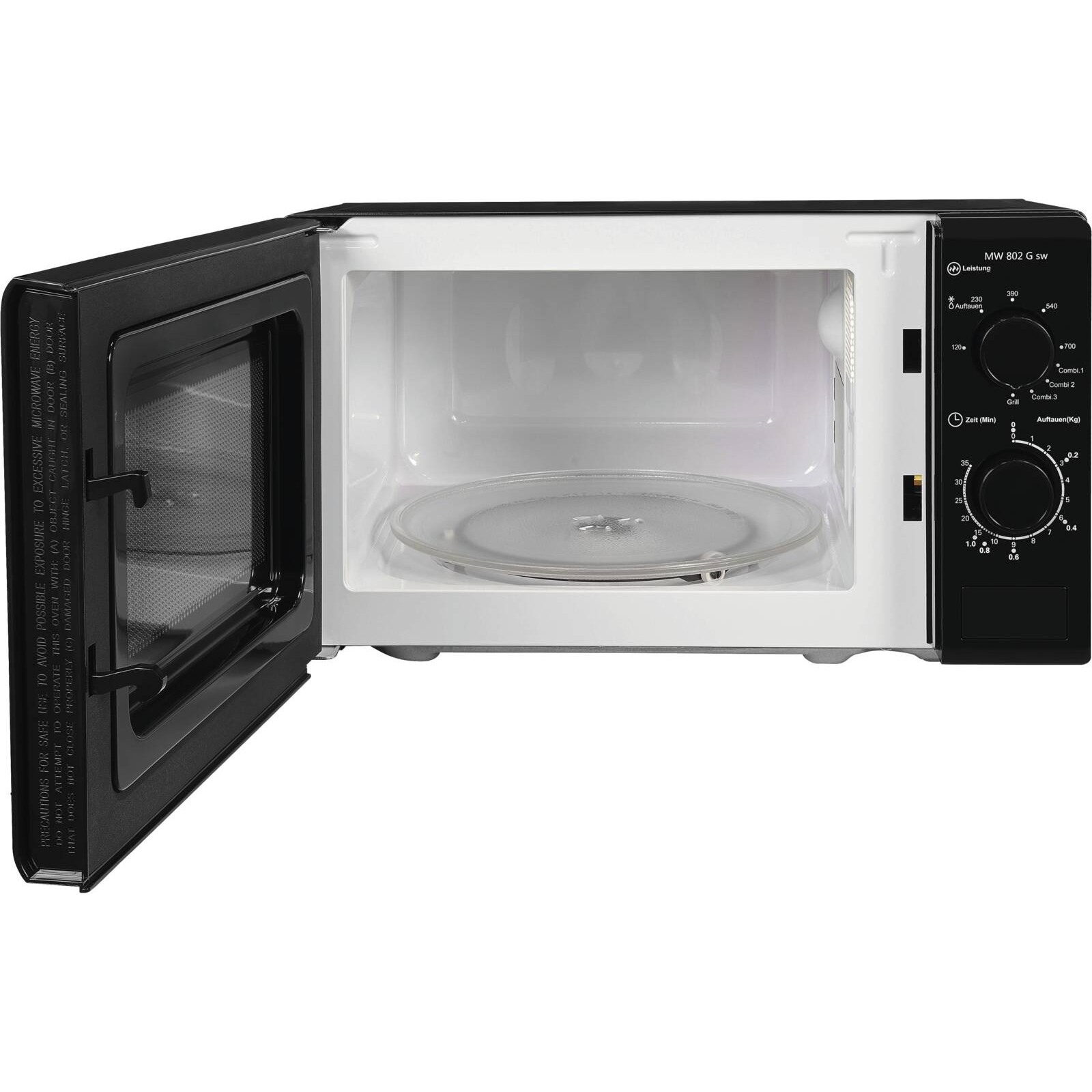 Exquisit MW900-030G Mikrowelle mit Grill 20l schwarz