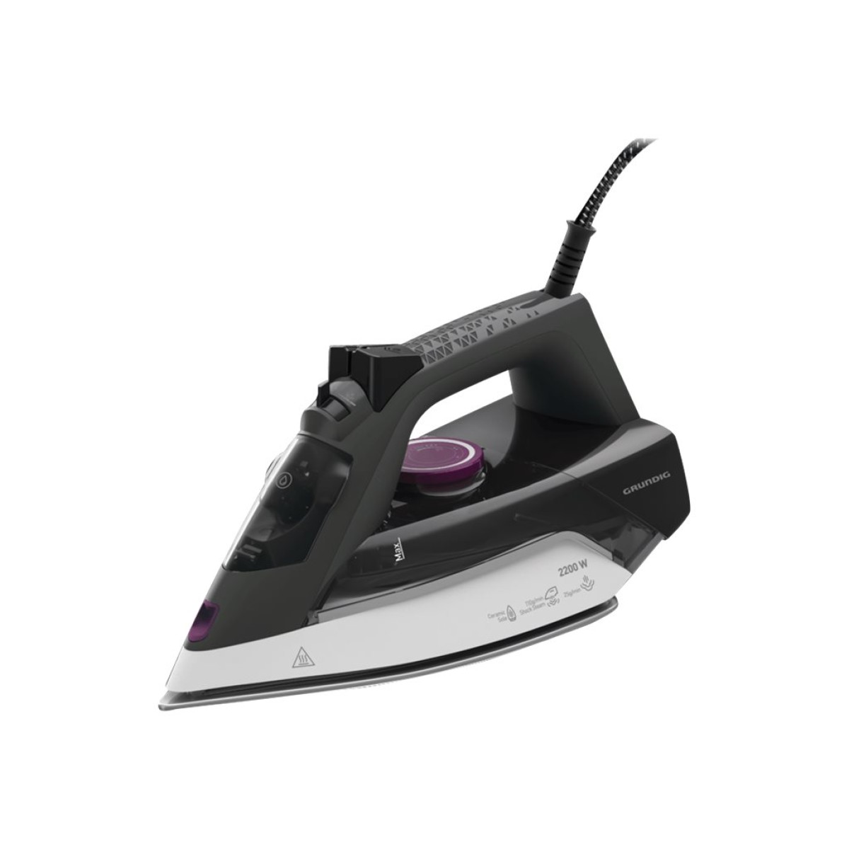 Grundig SI 4850 Dampfbügeleisen grau/weiß/violett