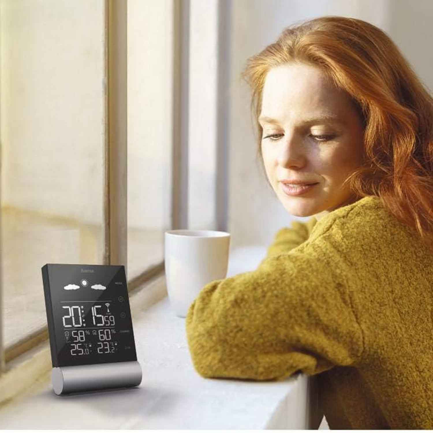 Hama Wetterstation Black Line schwarz