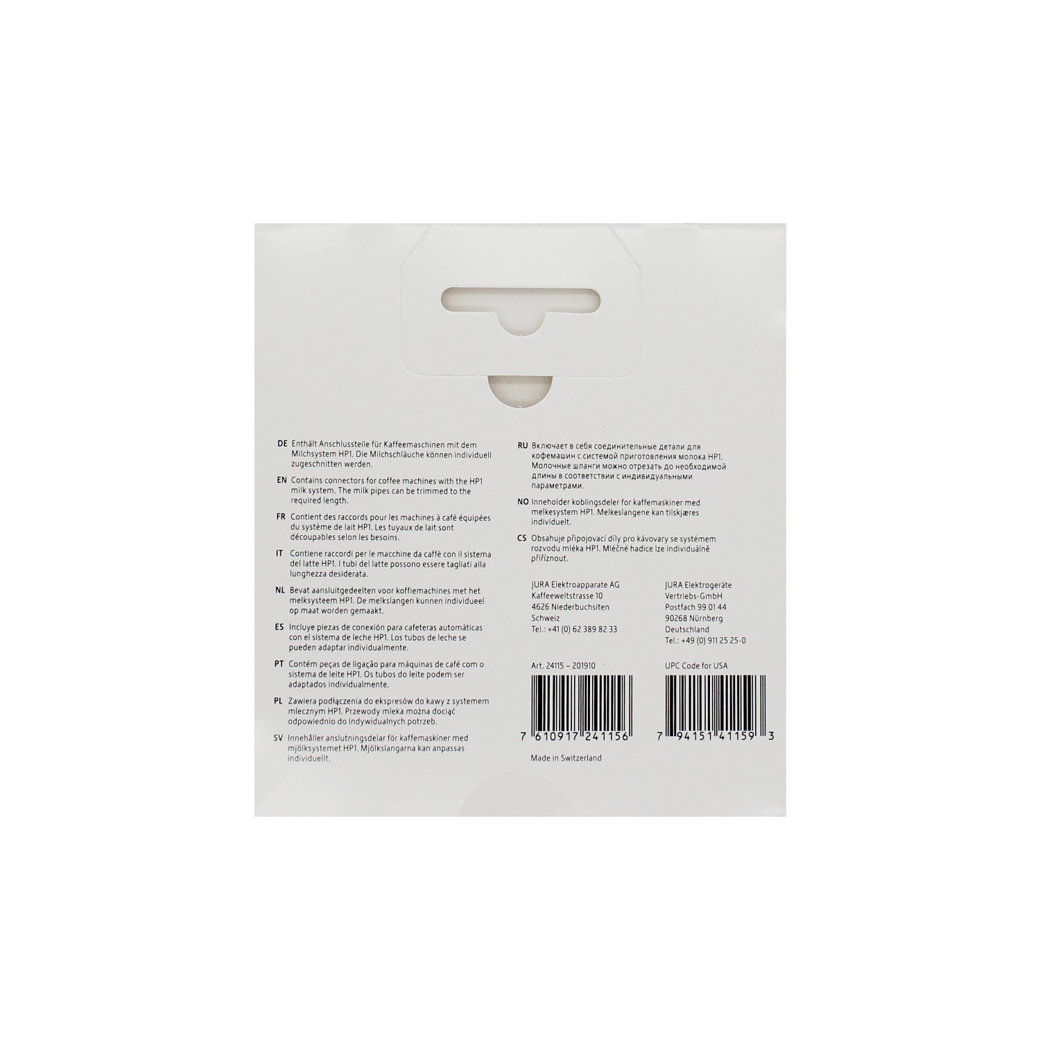 Jura 24115 Zubehörset für Milchsystem HP1