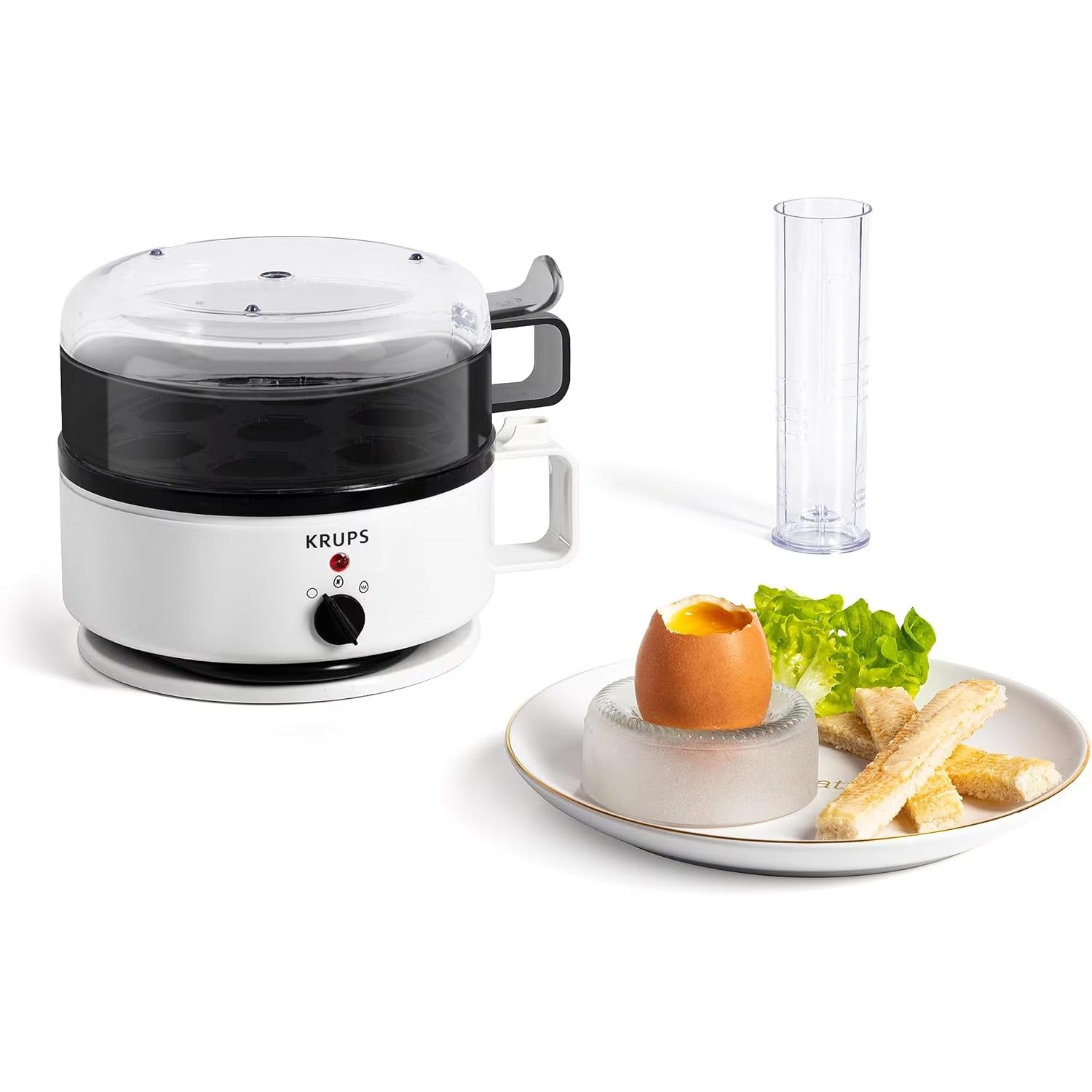 Krups EG230115 Ovomat Super Eierkocher weiß/schwarz