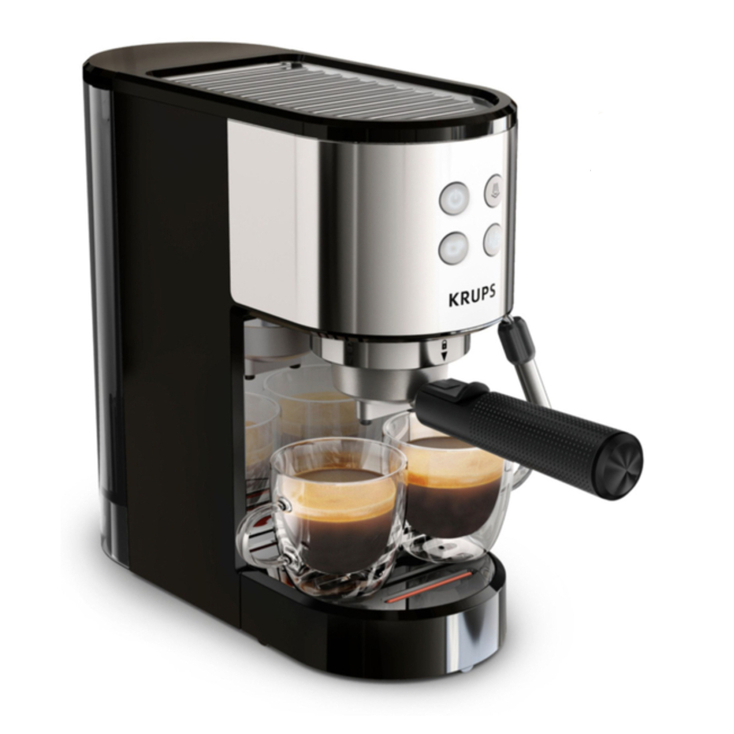 Krups Virtuoso Essential XP441810 Espresso-Siebträgermaschine edelstahl