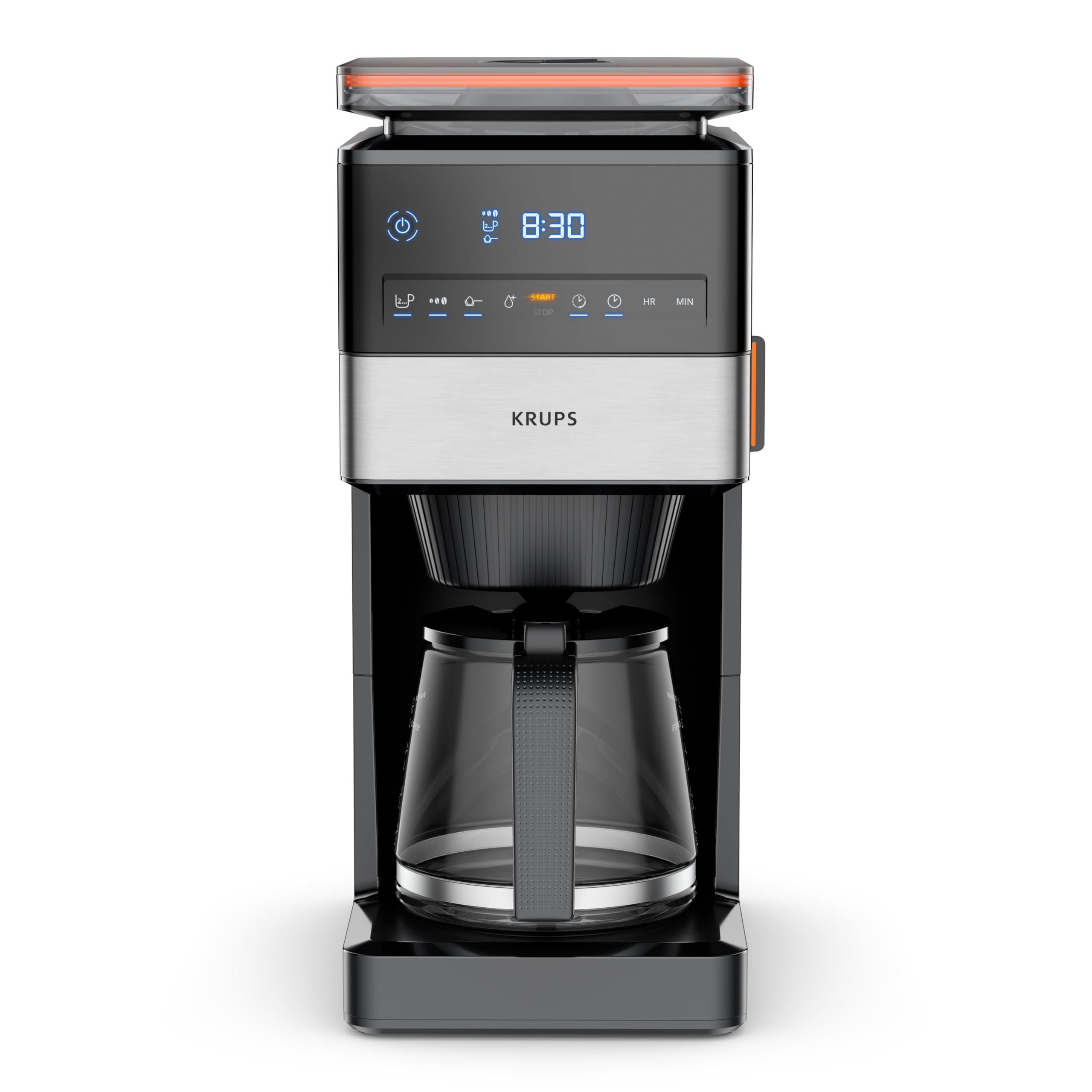 Krups KM8428 Grind Aroma Filterkaffeemaschine schwarz/edelstahl