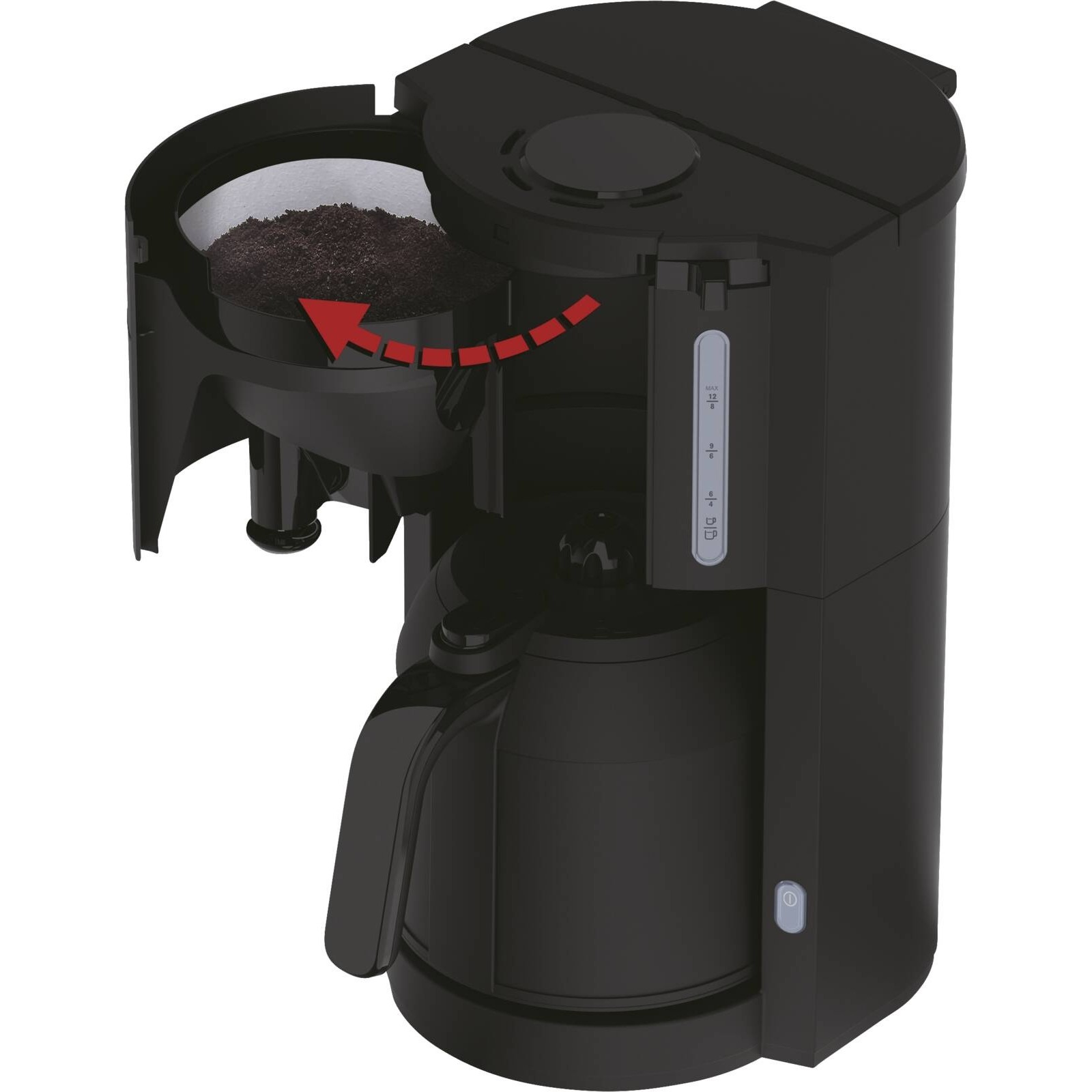 Krups Pro Aroma KM303810 Filterkaffeemaschine mit Thermokanne schwarz