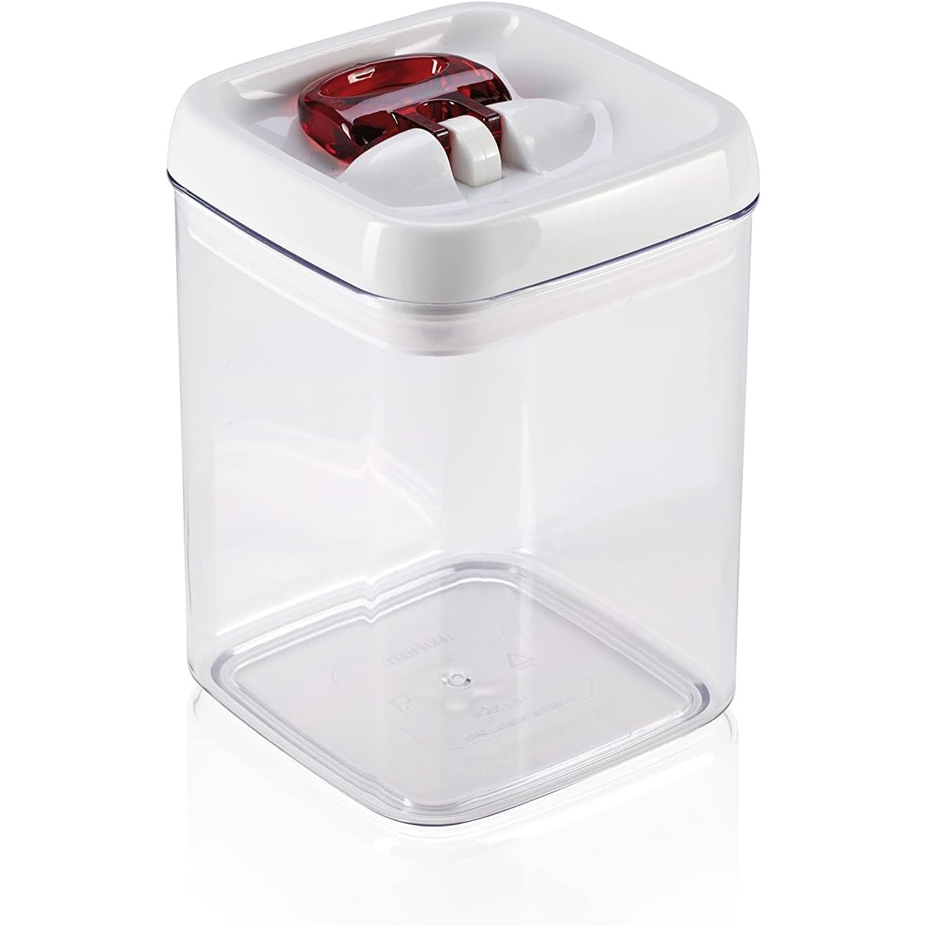 Leifheit Fresh and Easy Vorratsbehälter 1,6L eckig transparent/rot