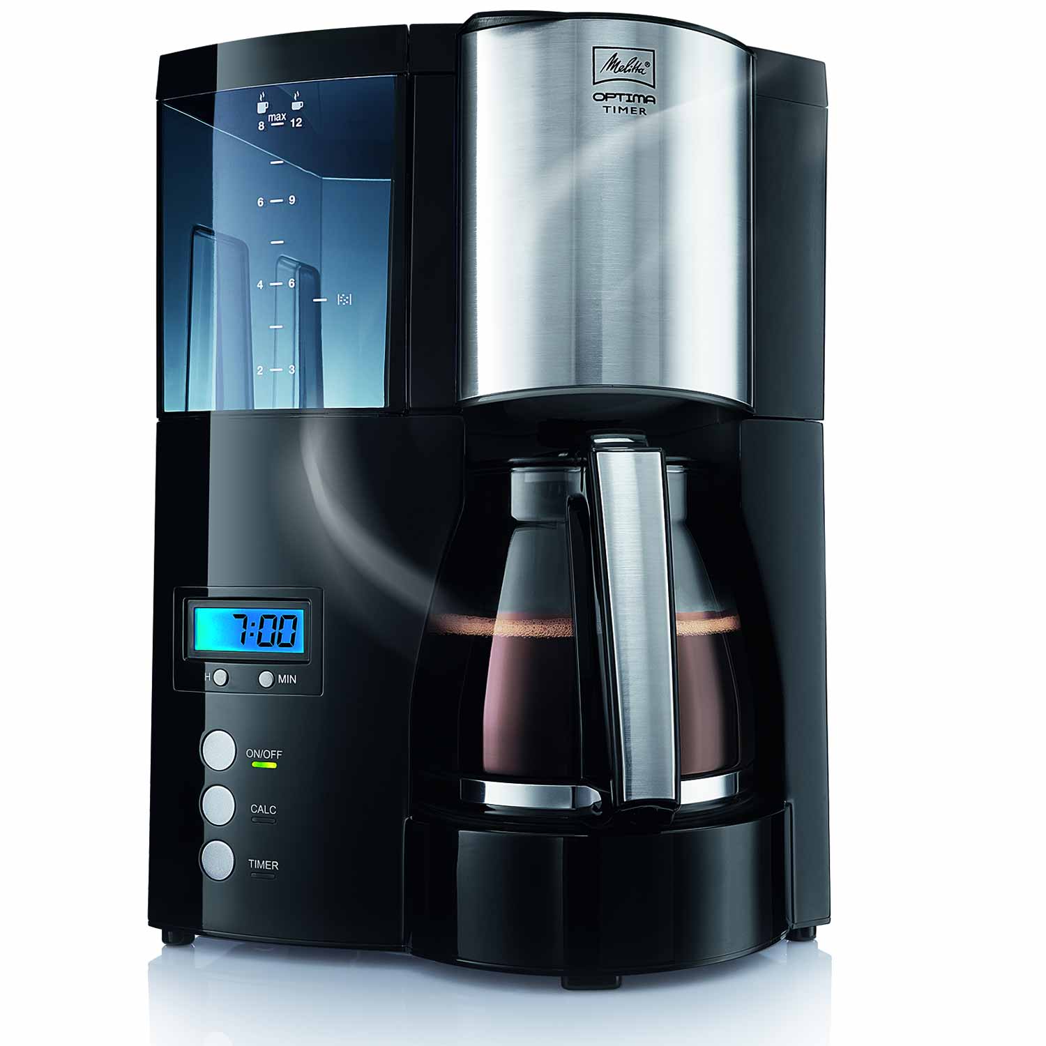 Melitta Optima Timer Filterkaffeemaschine schwarz/edelstahl