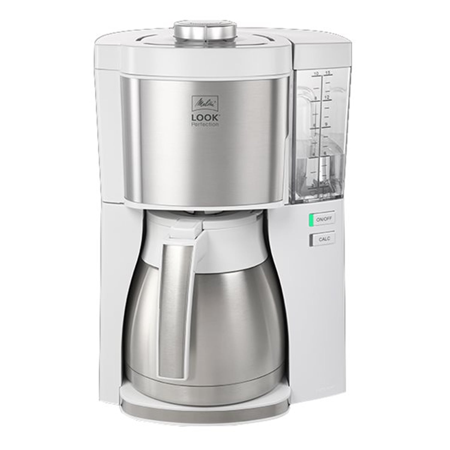Melitta Look Therm Perfection Filterkaffeemaschine mit Thermkanne weiß/Edelstahl