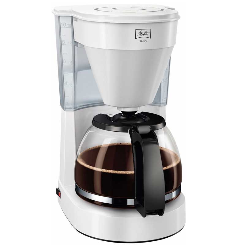 Melitta Easy 1023-01 Filterkaffeemaschine mit Glaskanne weiß