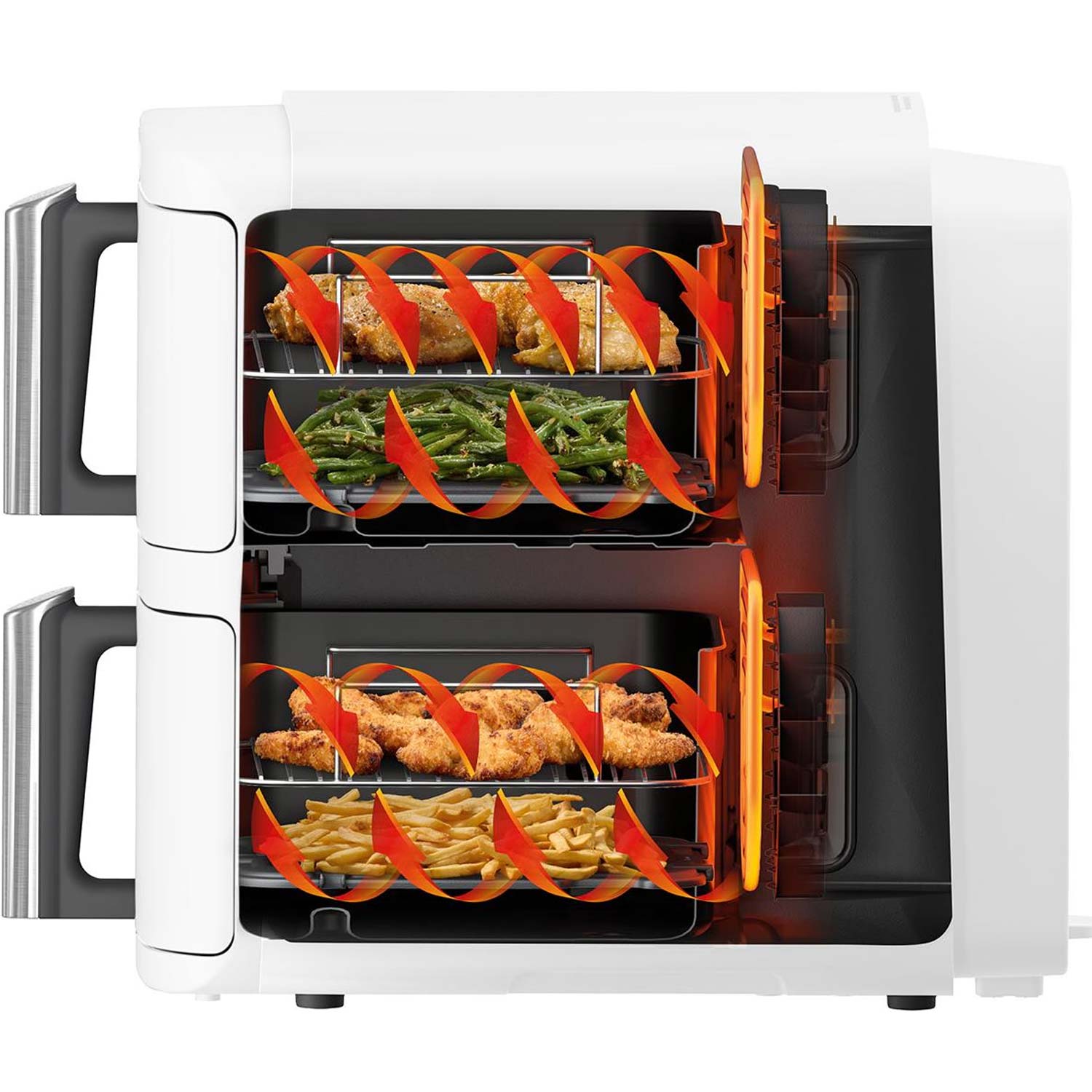 Ninja SL400EU Doppel-Heißluftfritteuse XL weiß (2.Wahl)