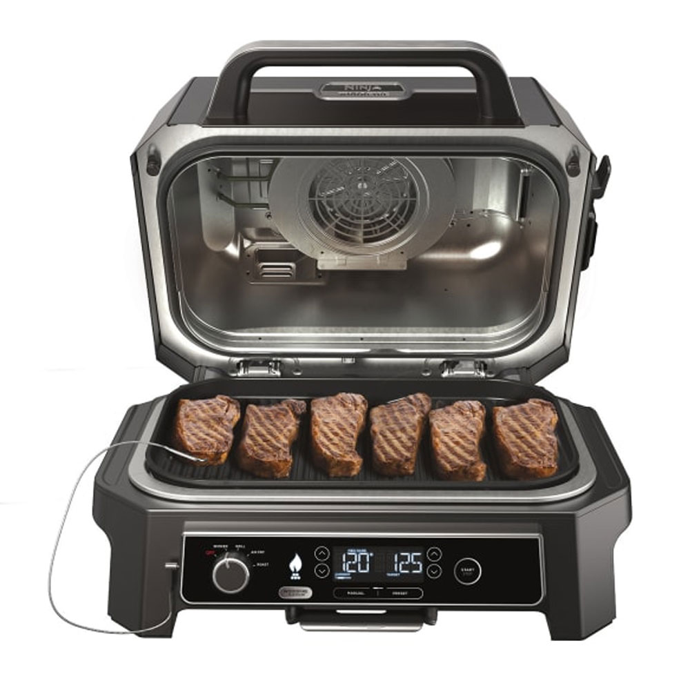 Ninja Woodfire Pro XL OG850EU 4-in-1 Elektrogrill grau/schwarz