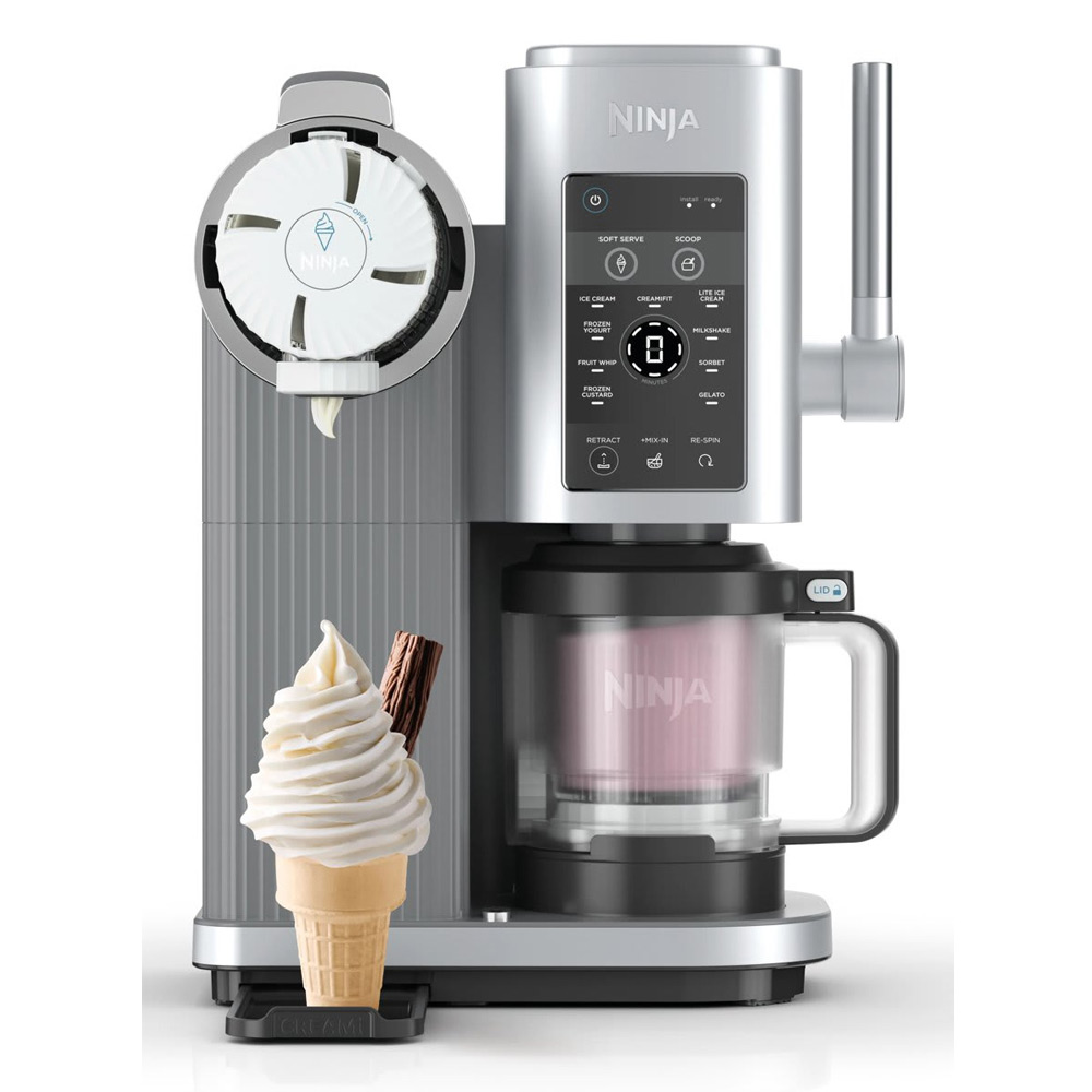 Ninja CREAMi Scoop & Swirl NC701EU Eismaschine platinsilber