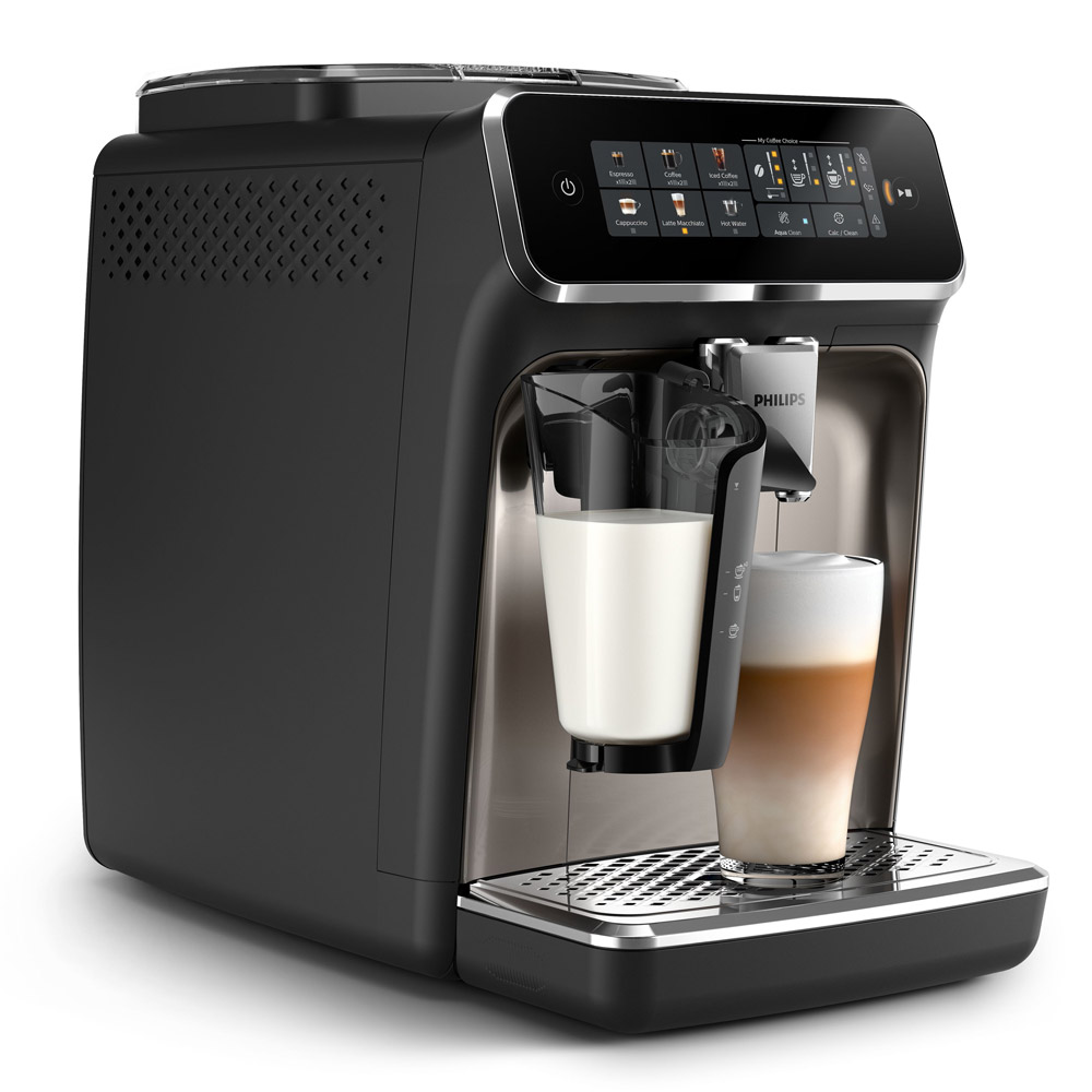 Philips EP3347/90 Serie 3300 LatteGo 5 Kaffeespezialitäten Kaffeevollautomat schwarz/verchromt