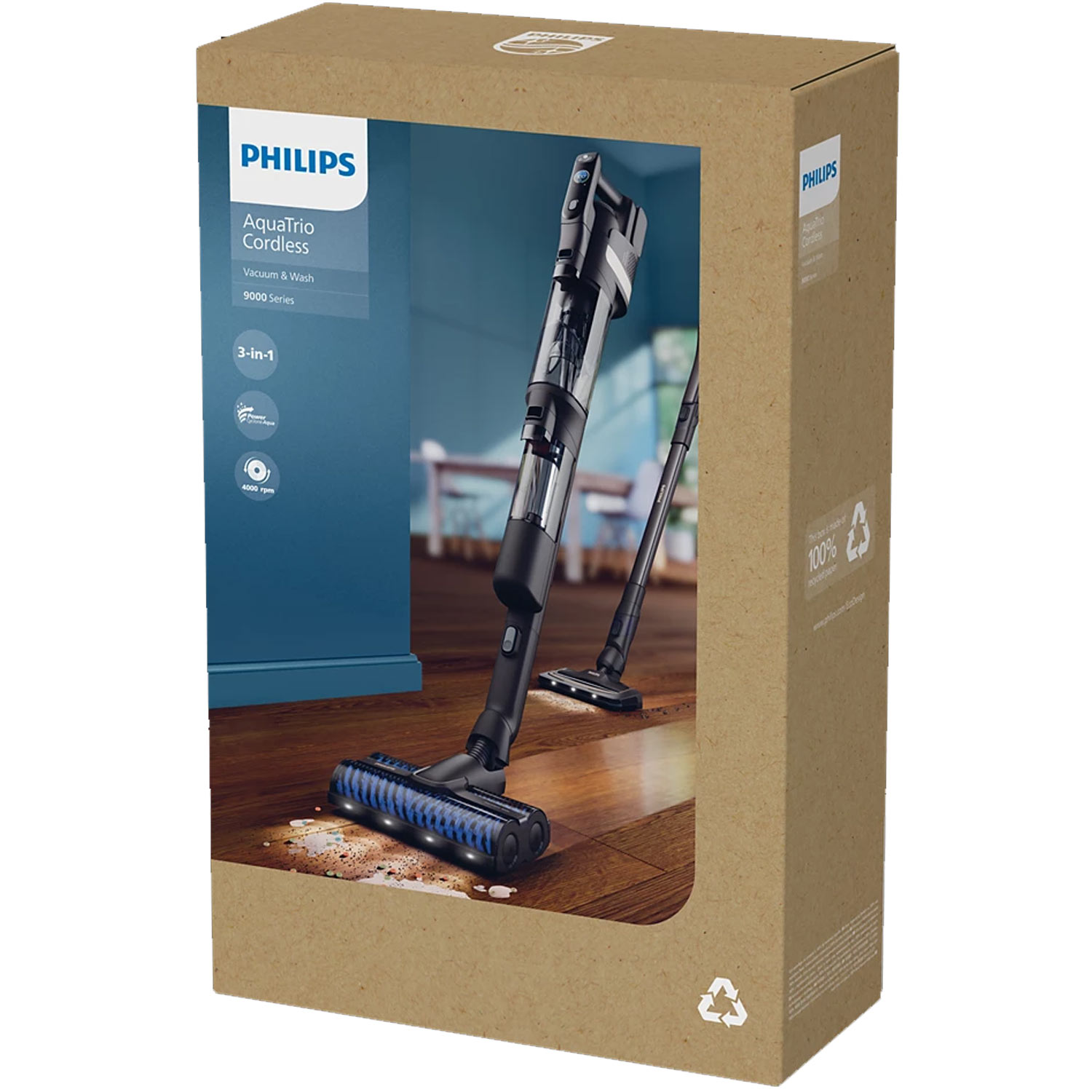 Philips Series 9000 XW9463/11 AquaTrio kabelloser Nass-/Trockensauger (2. Wahl)