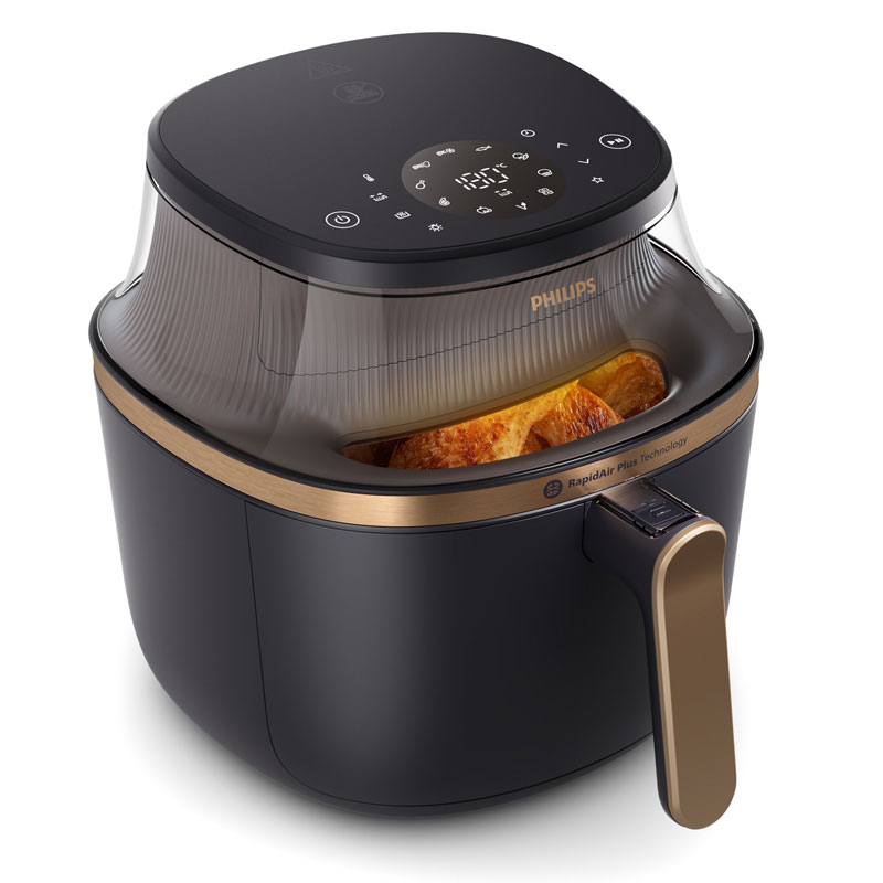 Philips NA332/00 Airfryer 3000 Series Heißluftfritteuse schwarz/kupfer (2. Wahl)
