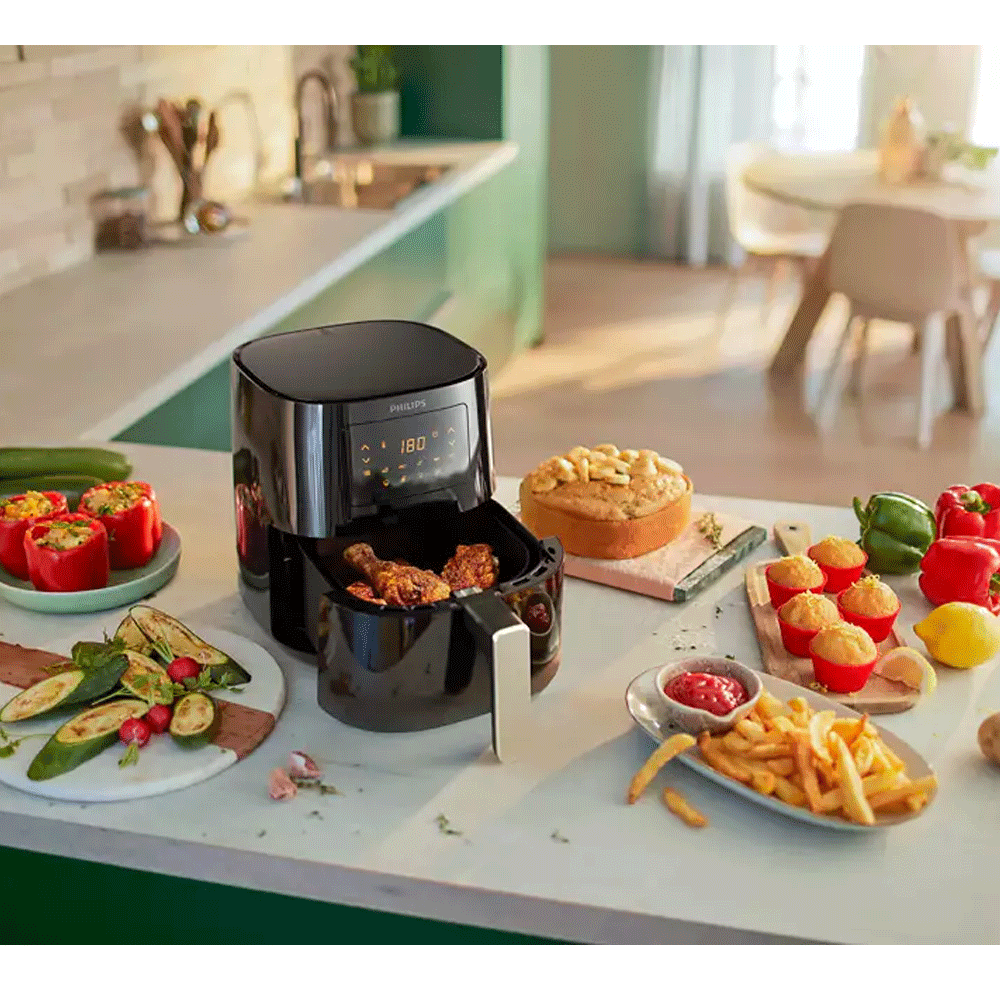 Philips Airfryer HD9252/70 Essential Heißluftfritteuse schwarz