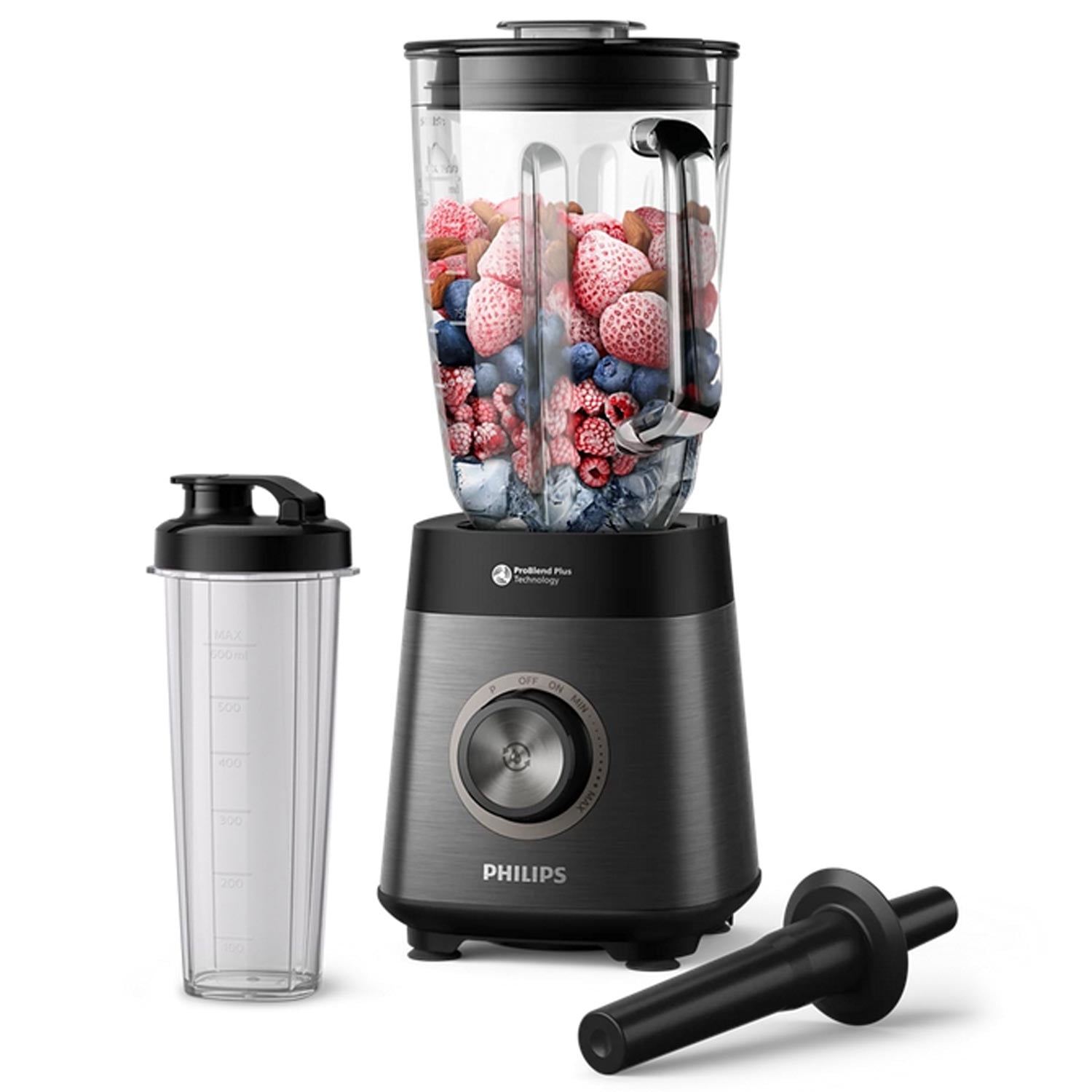 Philips 5000-Serie HR3041/00 Standmixer inkl. Blend-and-go-Behälter schwarz