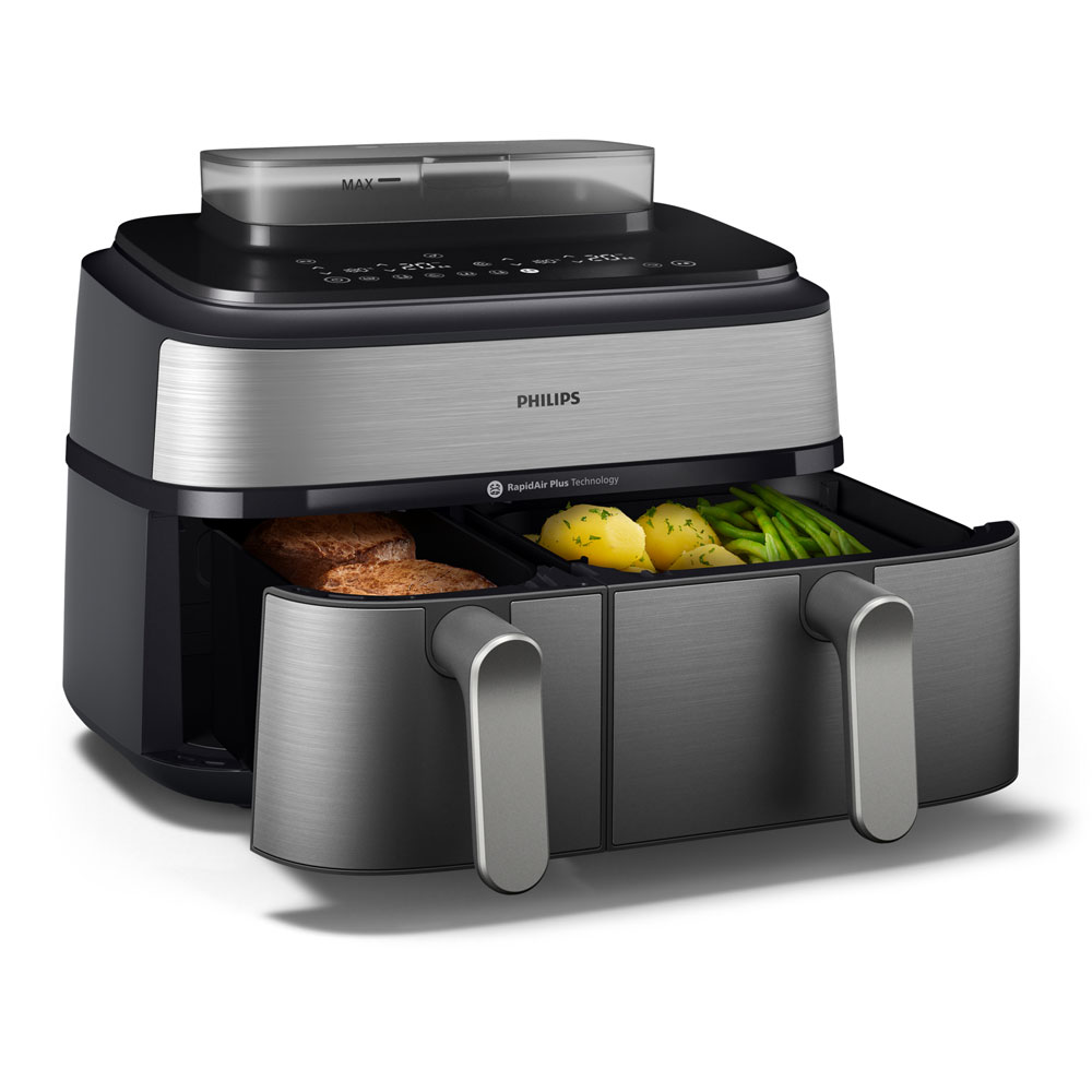 Philips 5000 Series NA555/00 Steam Airfryer silber