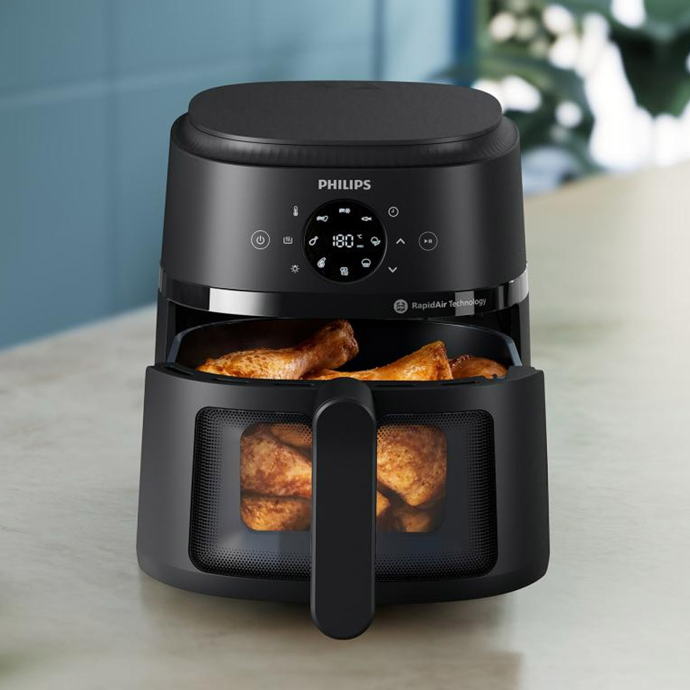 Philips Airfryer NA220/00 Heißluftfritteuse 4,2l schwarz (2.Wahl)