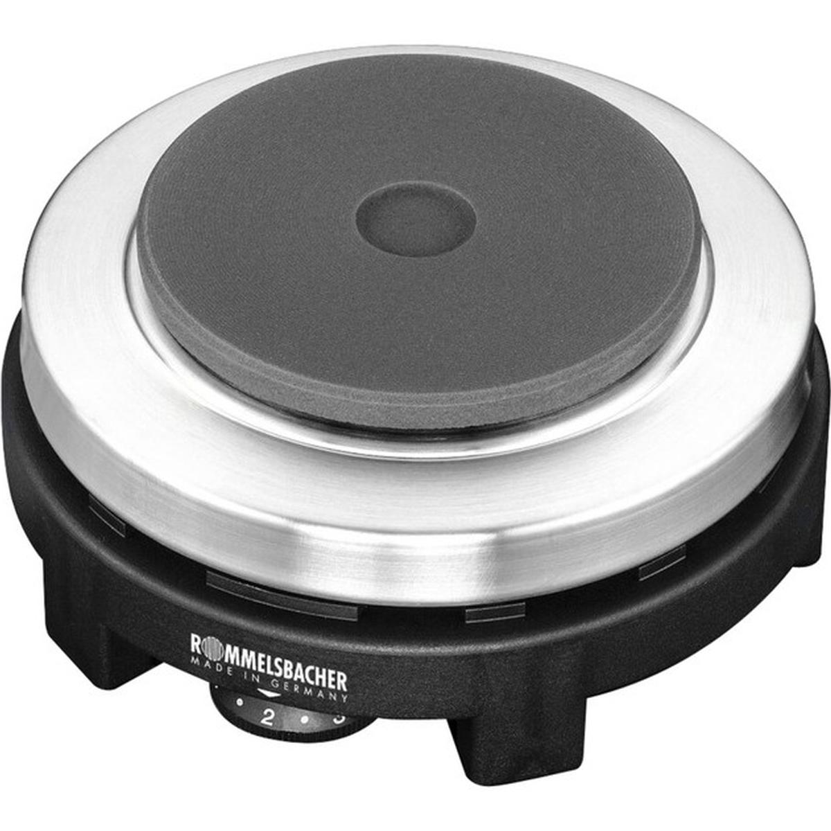 ROMMELSBACHER RK 501 Reisekochplatte 500W edelstahl/schwarz