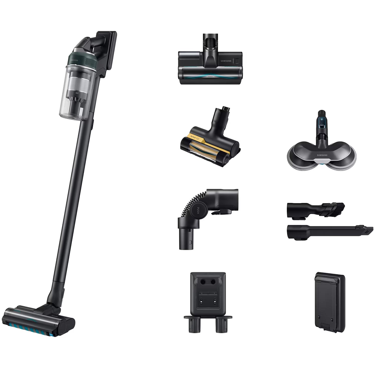 Samsung Jet 85S VS70H25XHT/WD Wet&Clean mit Spray Spinning Sweeper Akku-Staubsauger