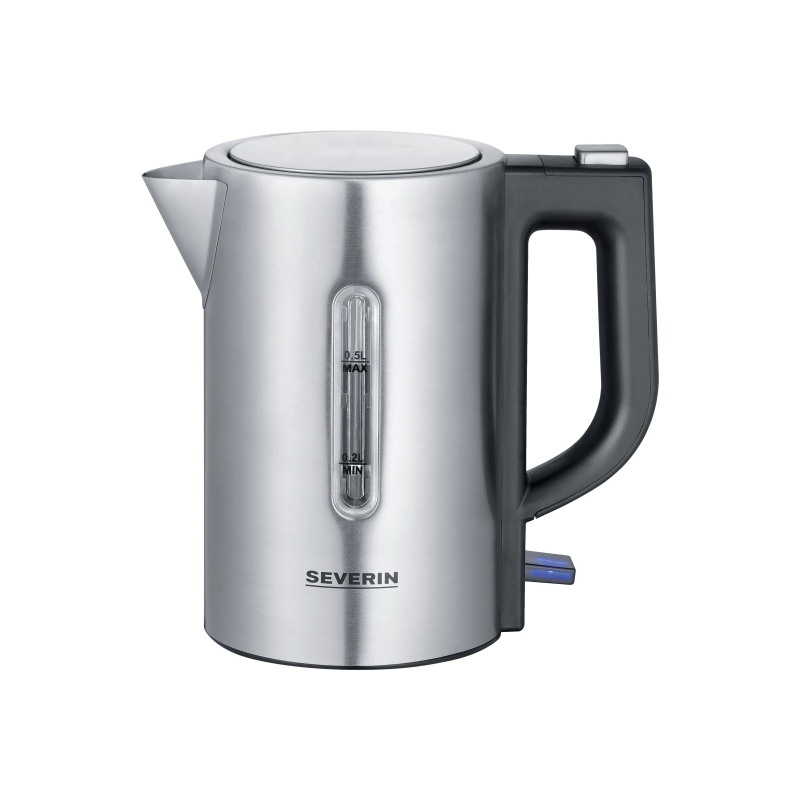Severin WK 3647 Mini Travel Wasserkocher edelstahl-gebürstet/schwarz