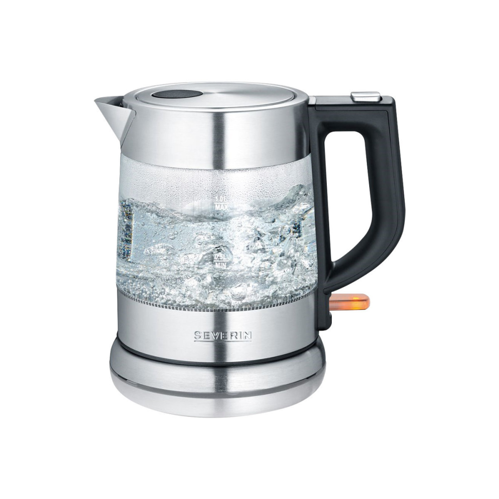 Severin WK 3468 Glas Wasserkocher edelstahl/schwarz