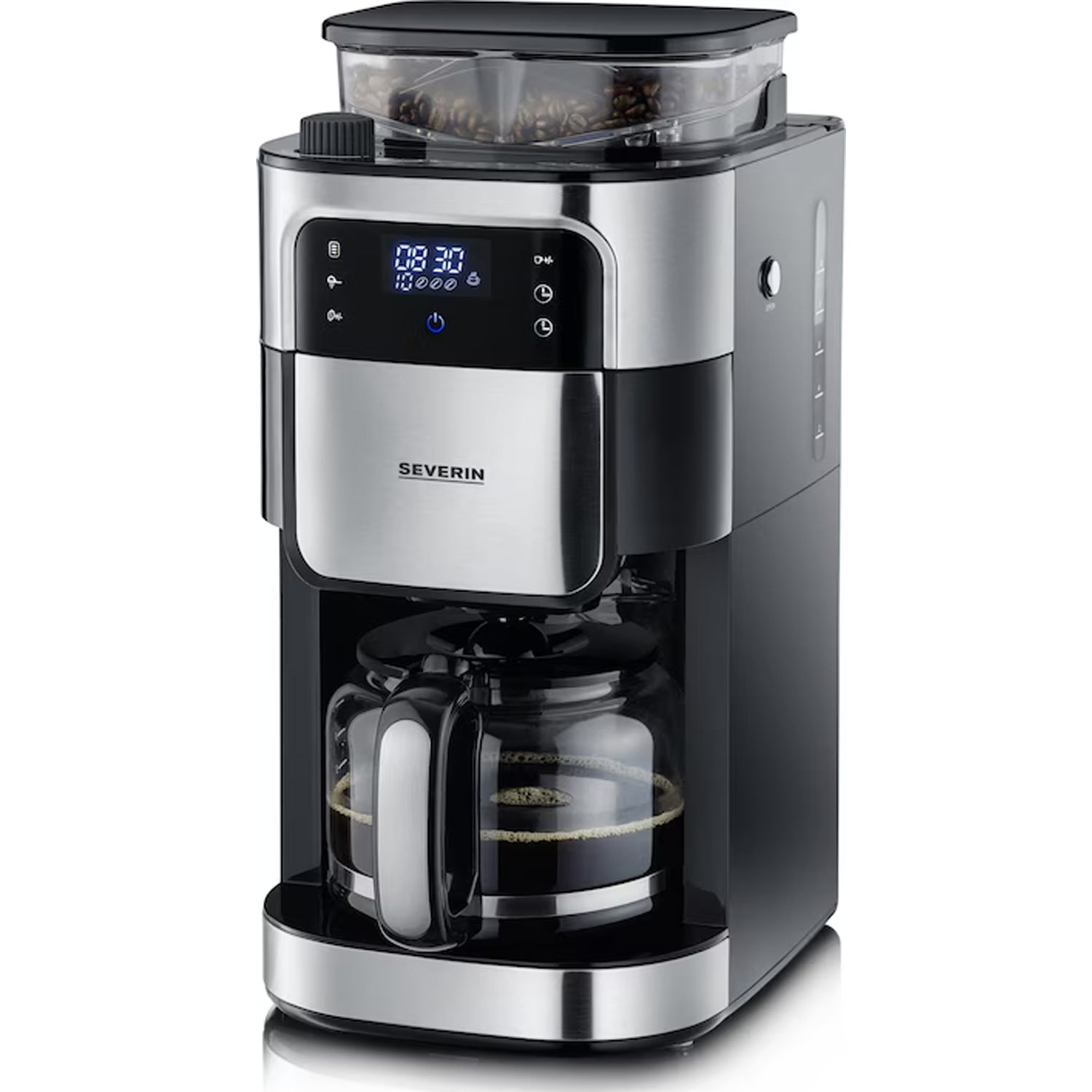 Severin KA 4813 Kaffeemaschine mit Mahlwerk schwarz/Edelstahl