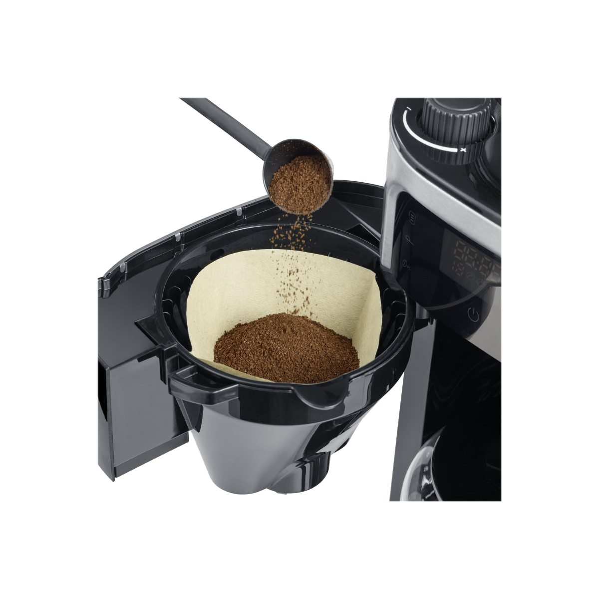 Severin KA 4813 Kaffeemaschine mit Mahlwerk schwarz/Edelstahl