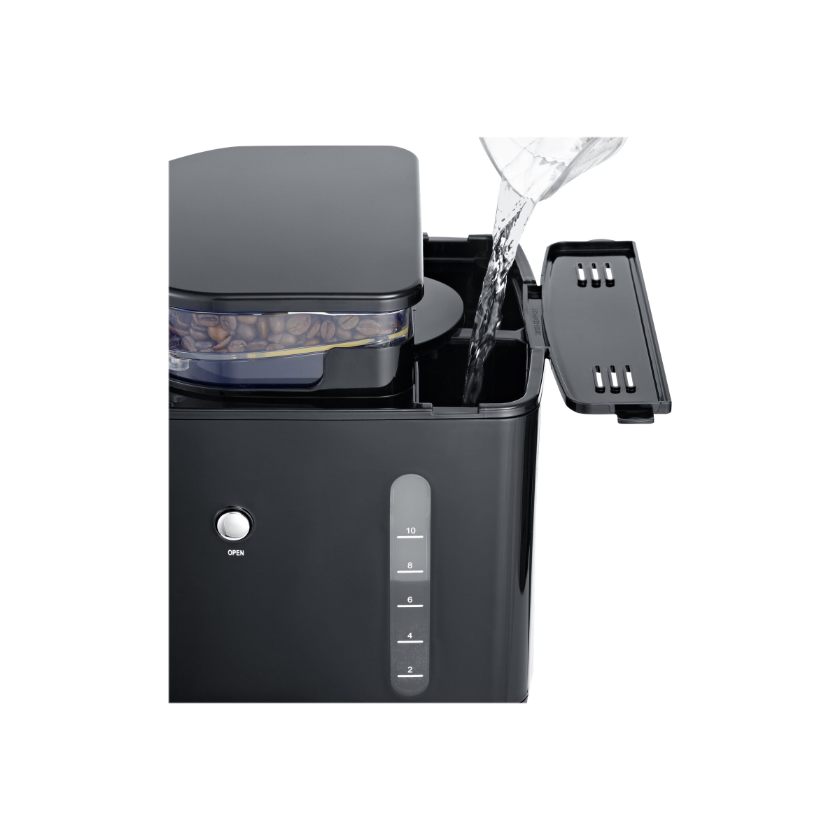 Severin KA 4813 Kaffeemaschine mit Mahlwerk schwarz/Edelstahl