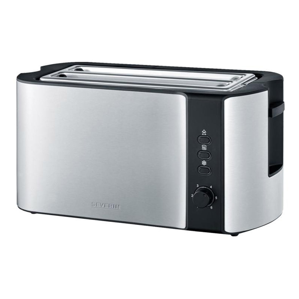 Severin AT 2590 Automatik-Langschlitztoaster Edelstahl-gebürstet/schwarz (2.Wahl)