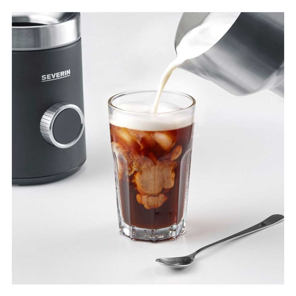 Severin SM 3587 SPUMA 700 PLUS Induktions-Milchaufschäumer edelstahl-gebürstet/schwarz-matt