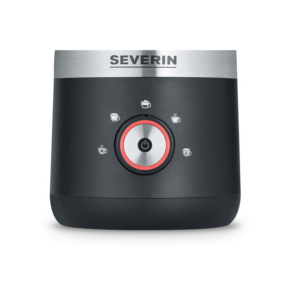Severin SM 3588 Milchaufschäumer schwarz/silber/Edelstahl