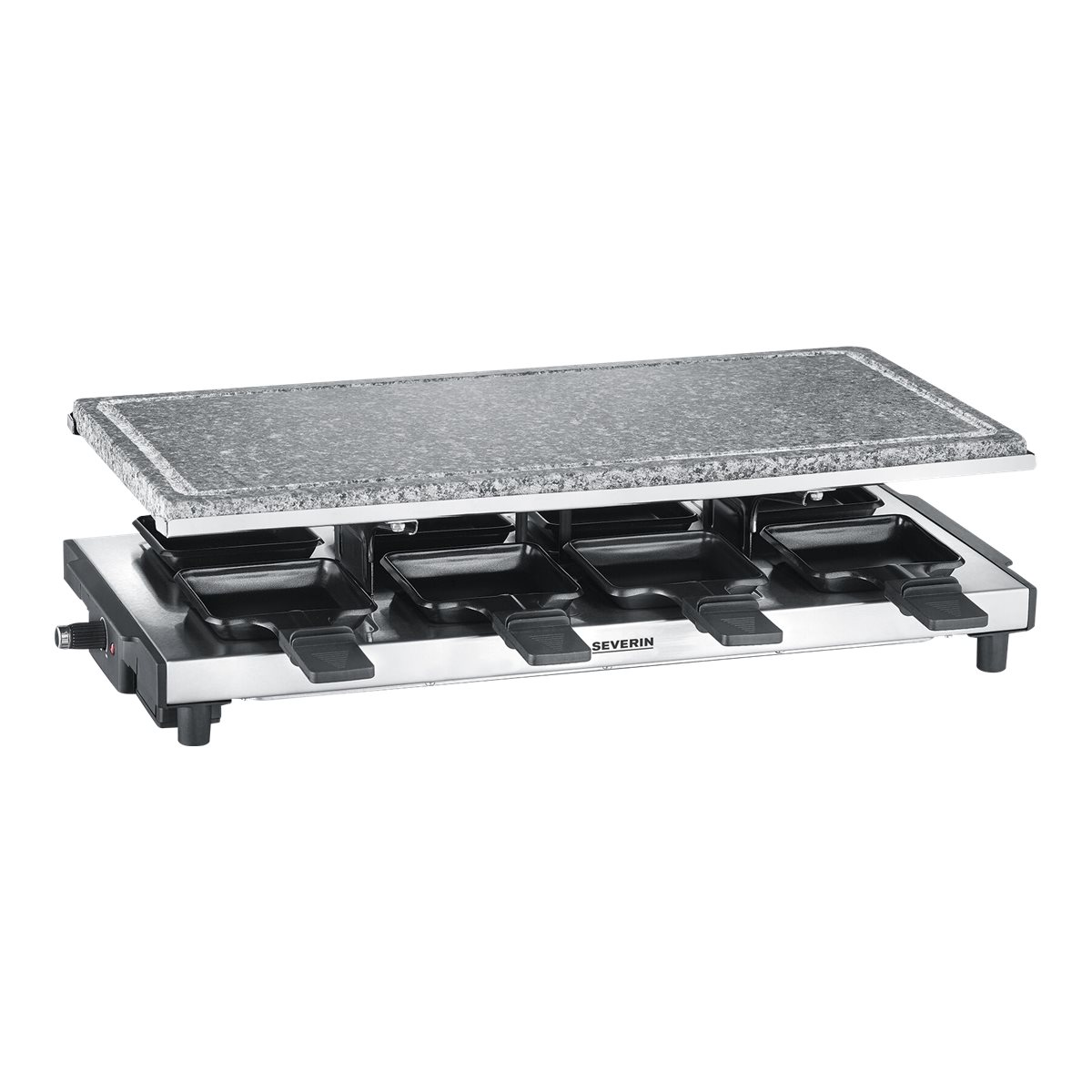 Severin RG 2374 Raclette mit Naturgrillstein schwarz