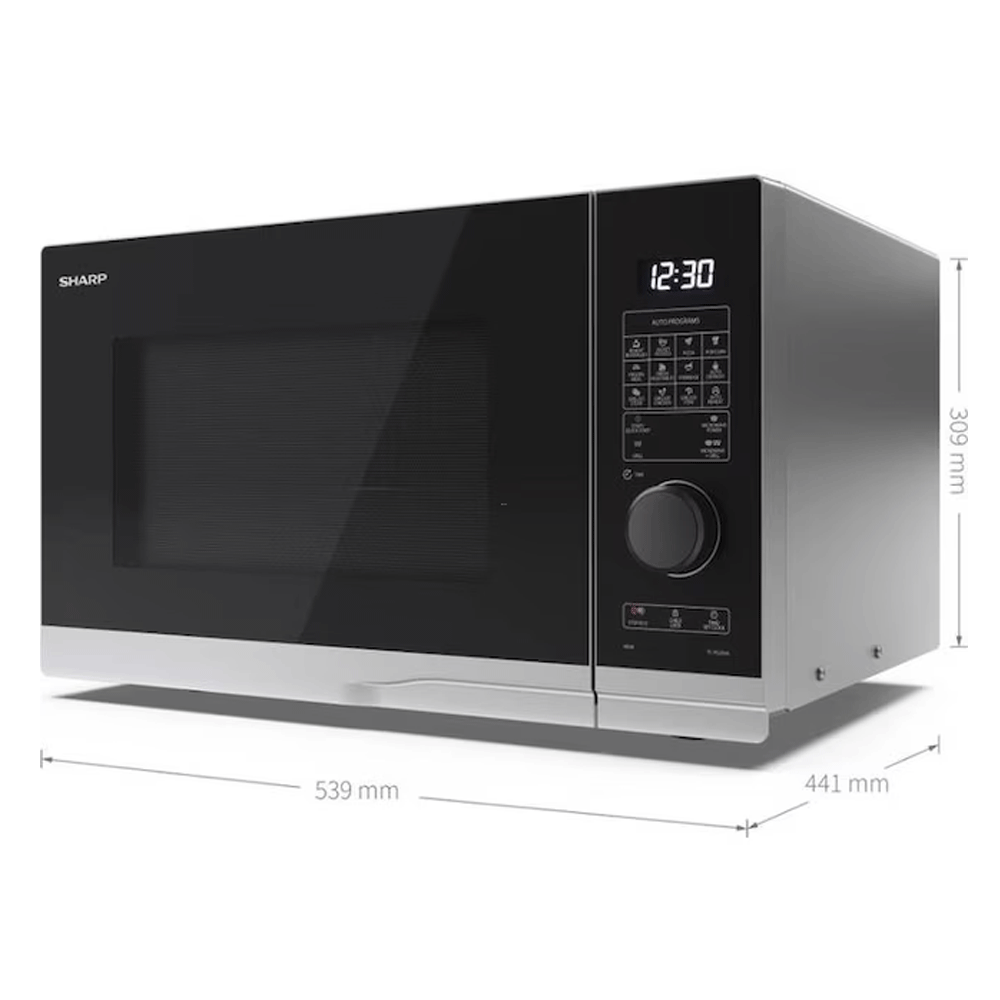 Sharp YC-PG254AE-S Mikrowelle mit Grill silber