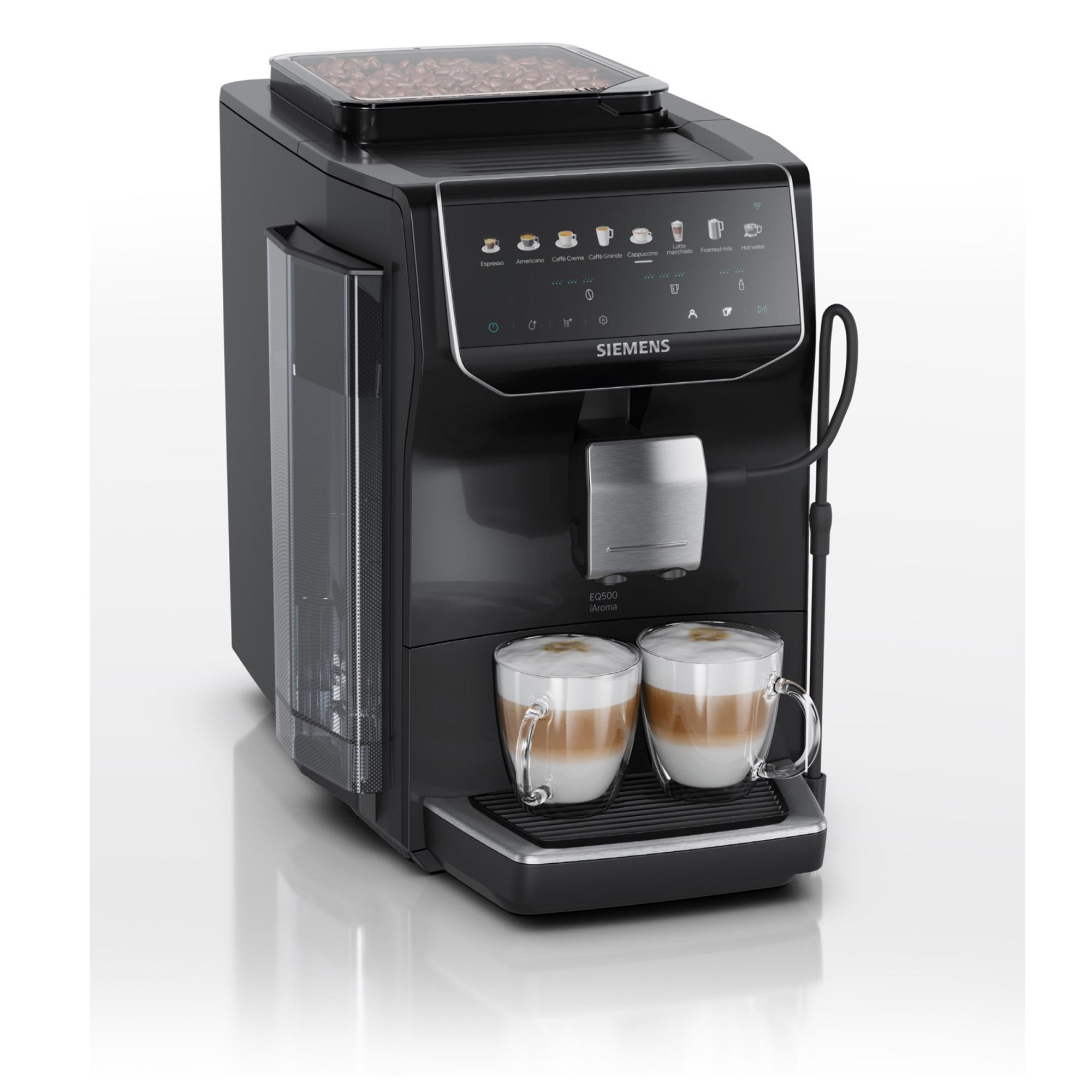 Siemens EQ500 iAroma TP553E07 Kaffeevollautomat klavierlack-schwarz
