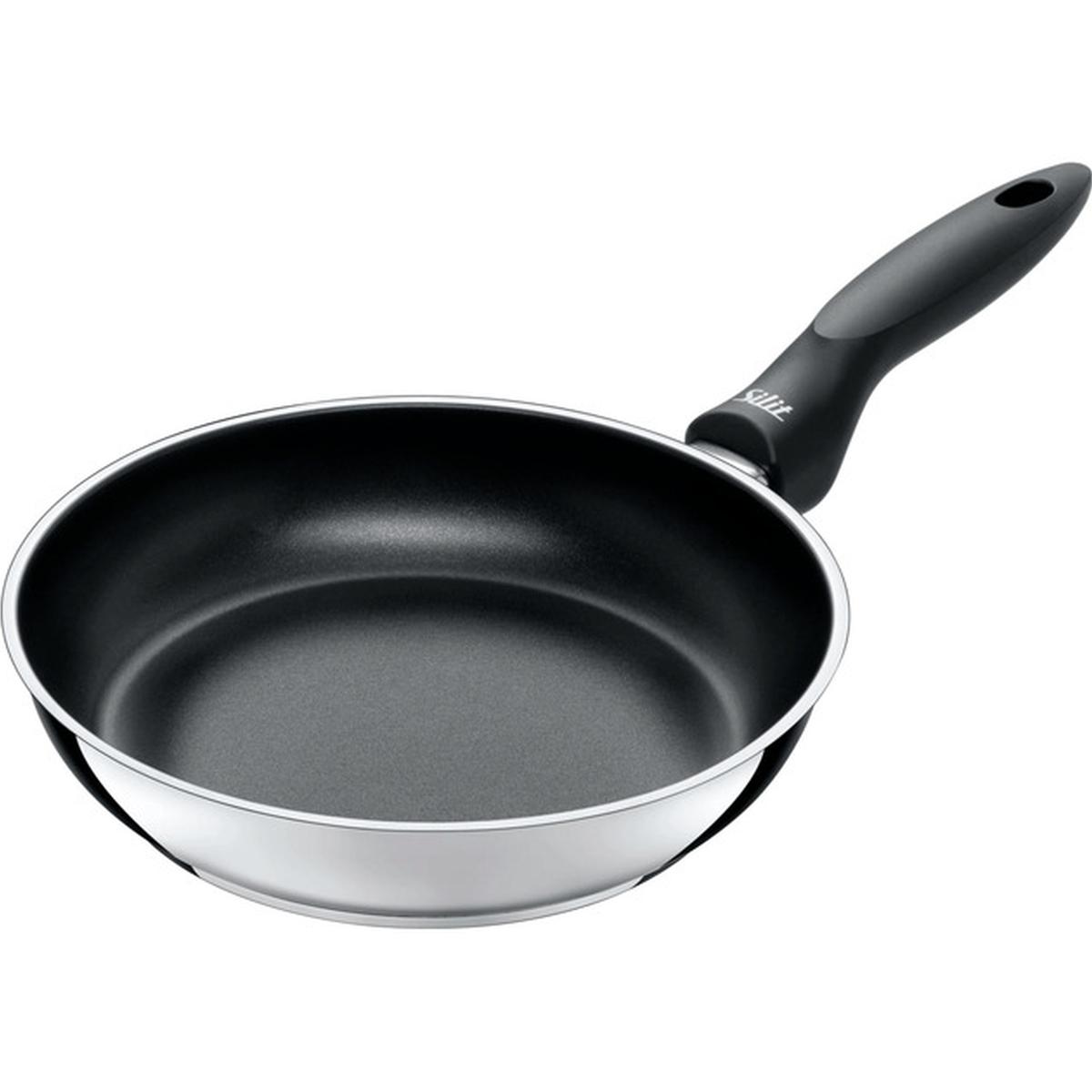 Silit Domus Bratpfannen-Set 2-teilig 24 und 28 cm edelstahl/schwarz
