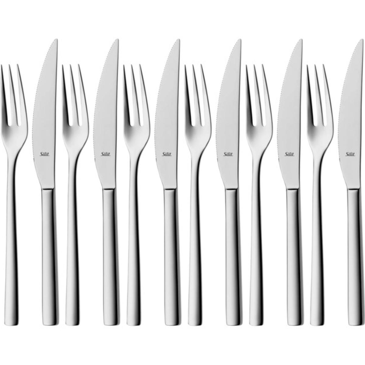 Silit Trend Steakbesteck-Set 12-teilig edelstahl