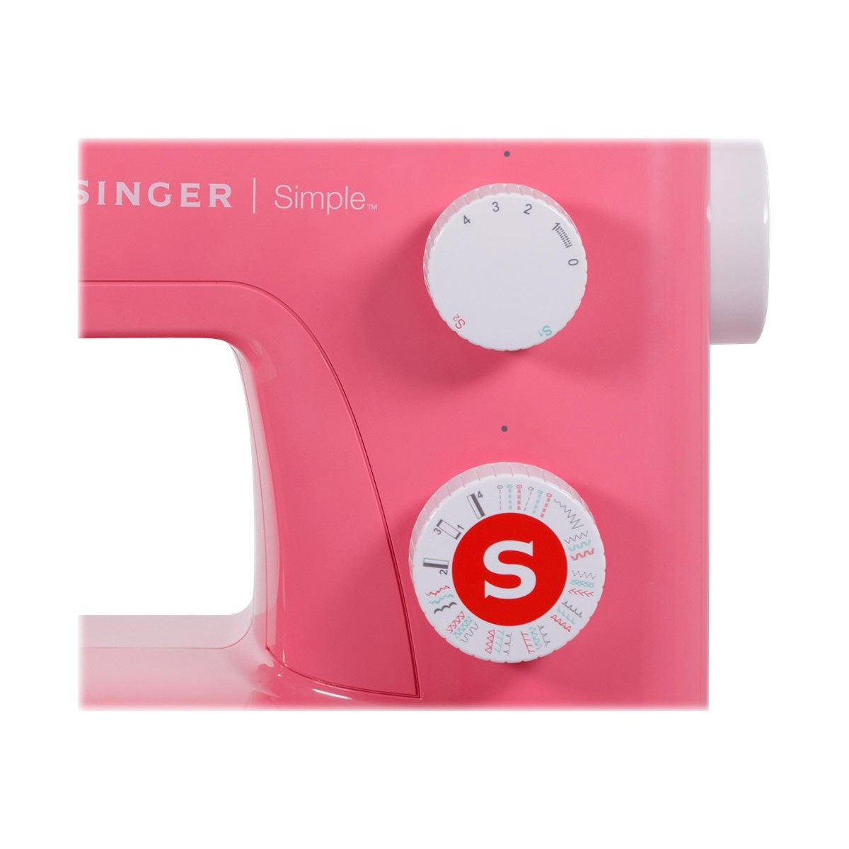 Singer Simple 3223 Freiarmnähmaschine rot/rosa