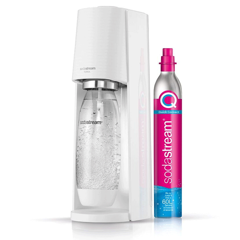 SodaStream Soda Maker Terra Trinkwassersprudler weiß mit 1x Flasche