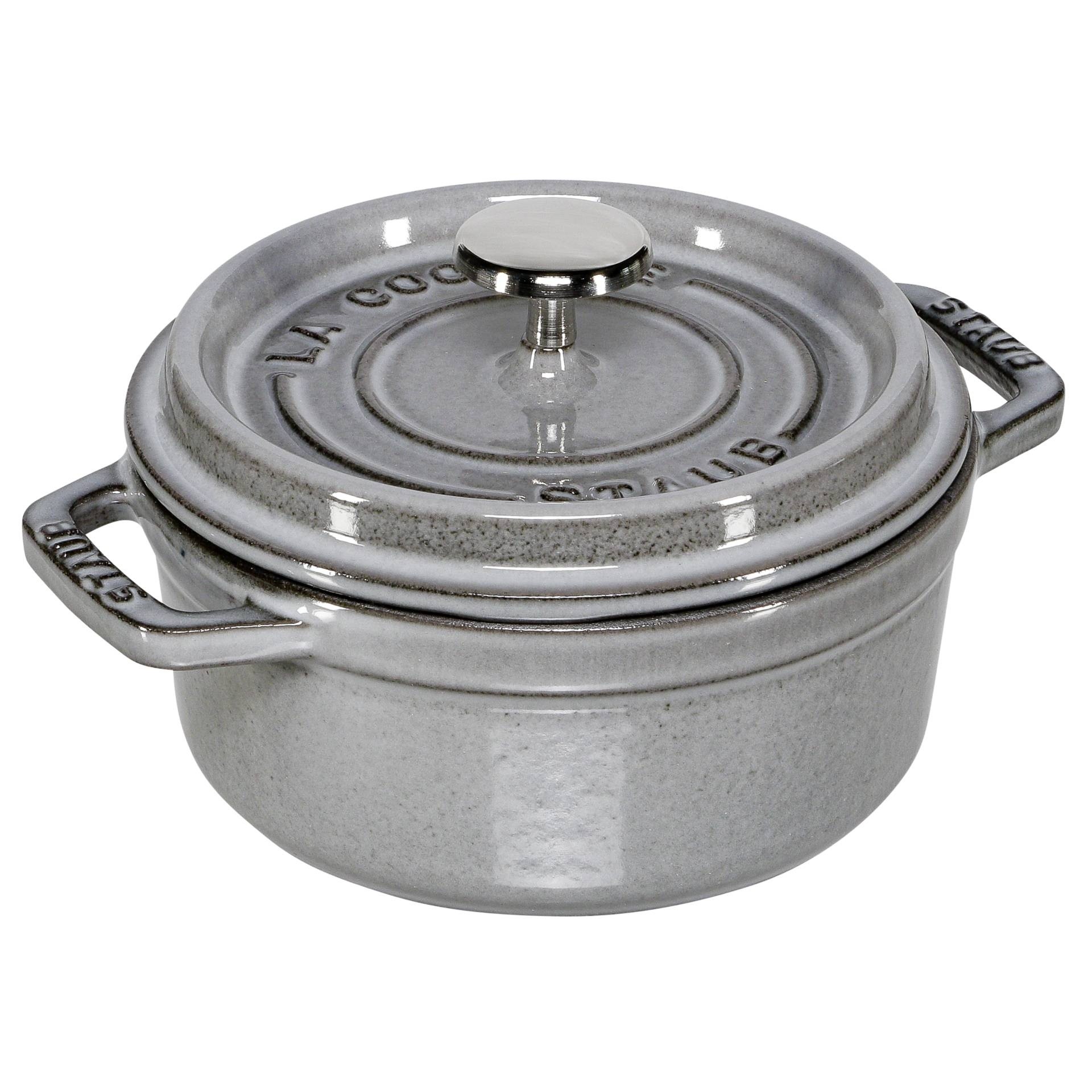 Staub Mini Cocotte 12 cm 0,4l Gusseisen grafitgrau