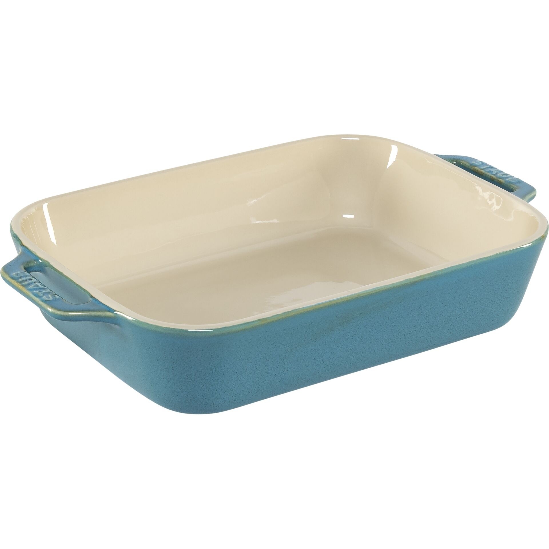 Staub Ofenformen-Set 3-tlg. Keramik rechteckig antik-türkis