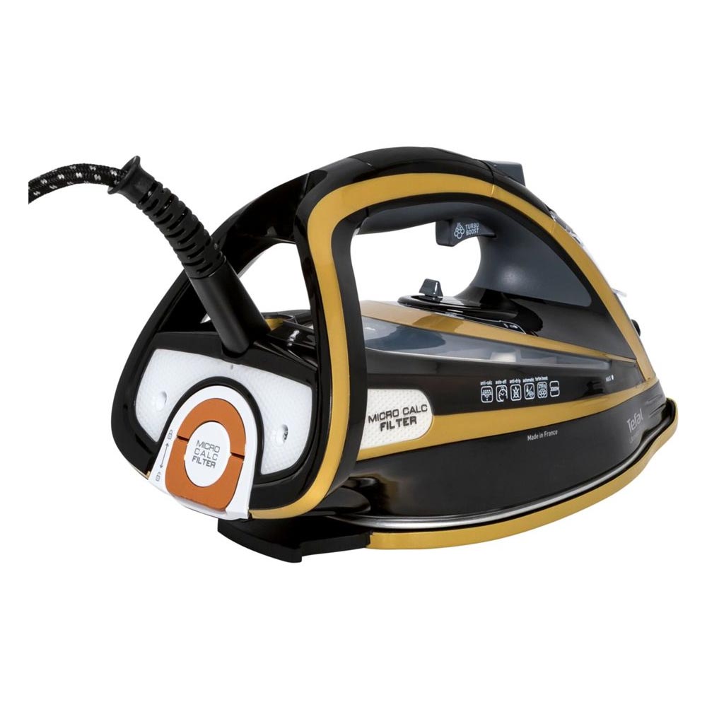 Tefal FV9847 Ultimate Pure Dampfbügeleisen schwarz/gold