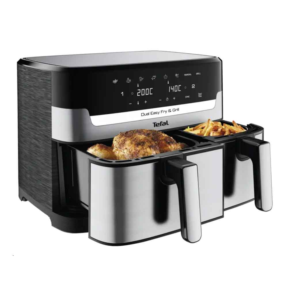 Tefal Dual Easy Fry & Grill EY905D Heißluftfritteuse