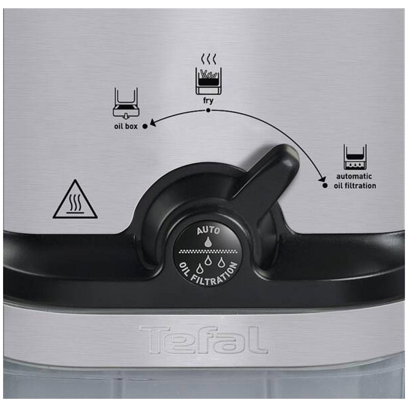 Tefal FR7016 Oleoclean Compact Elektrische Fritteuse schwarz/Edelstahl