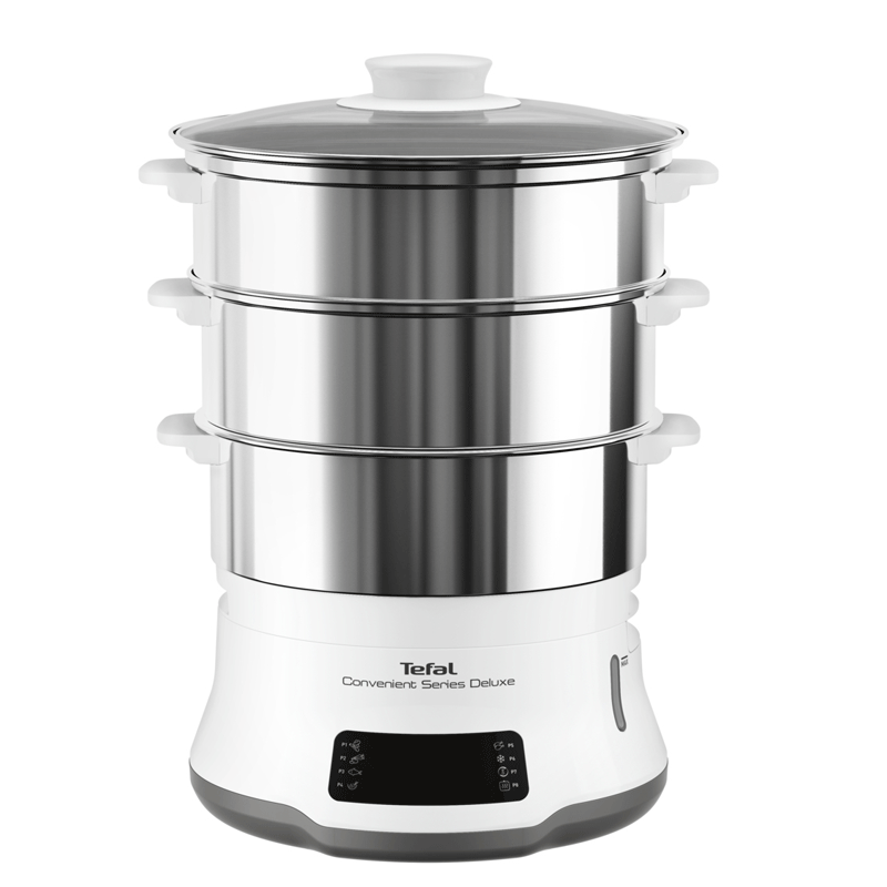 Tefal VC502D Convenient Series Deluxe Dampfgarer edelstahl/weiß